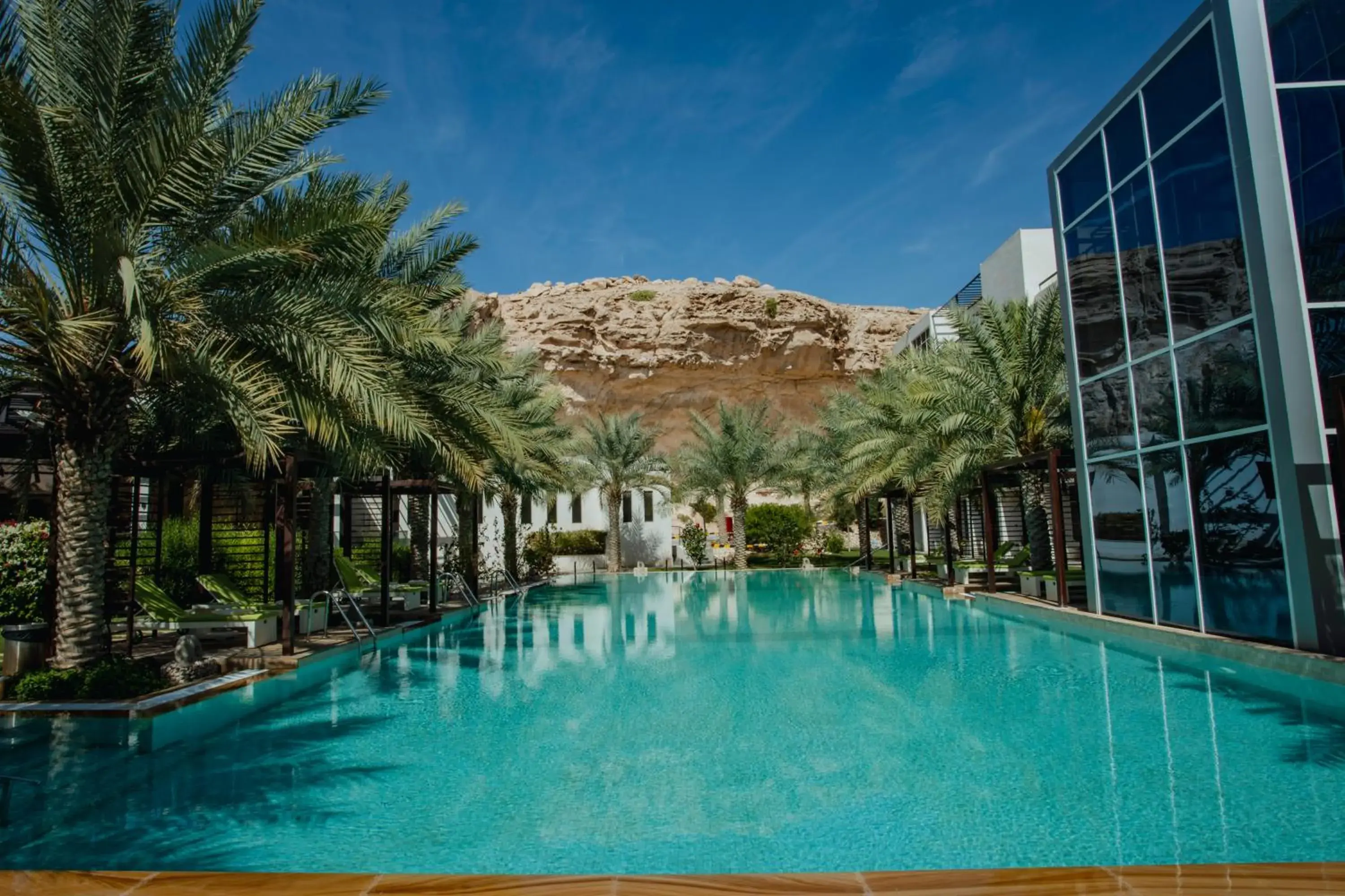 Pool view in Alberni Jabal Hafeet Hotel Al Ain Pool view in Alberni Jabal Hafeet Hotel Al Ain