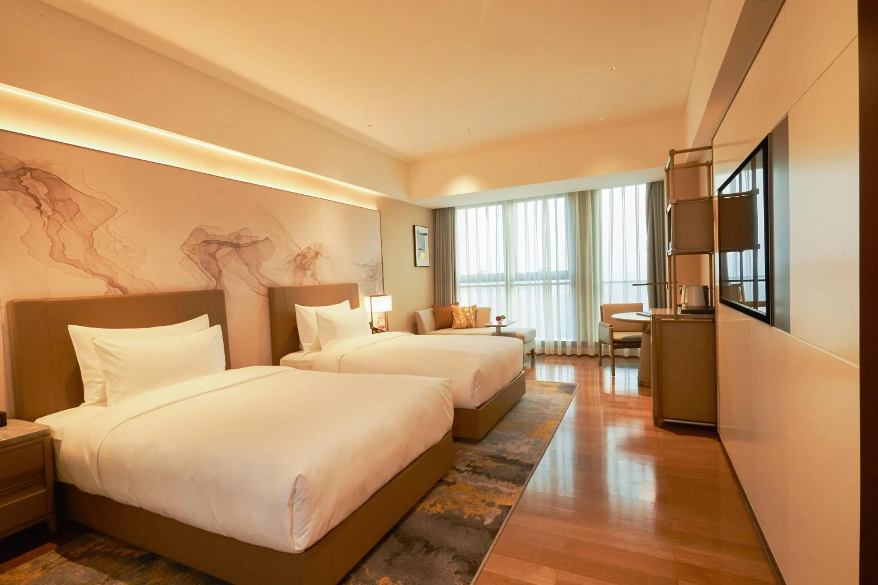 Bed in Guangzhou Pazhou LN DongFang Hotel