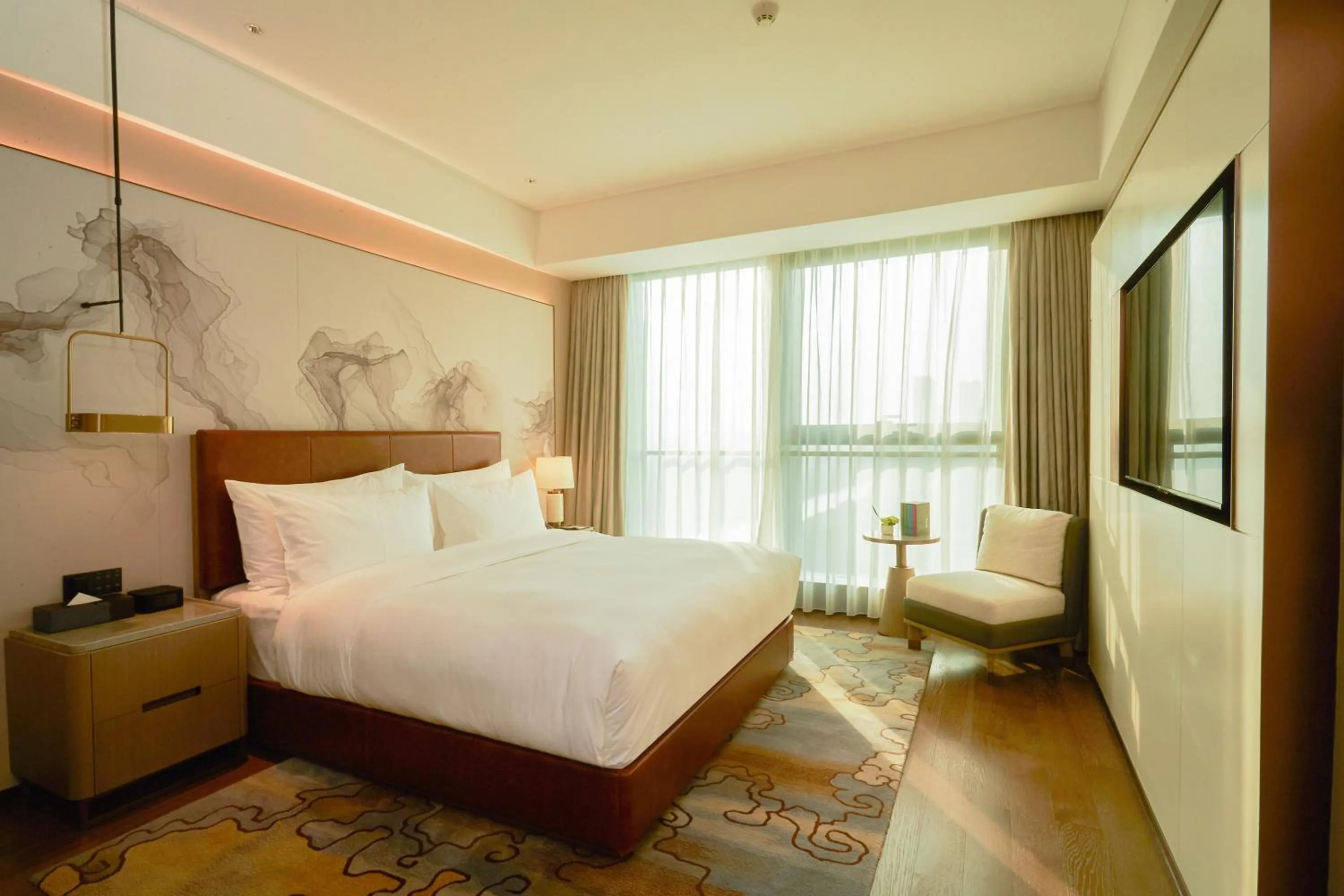 Bed in Guangzhou Pazhou LN DongFang Hotel