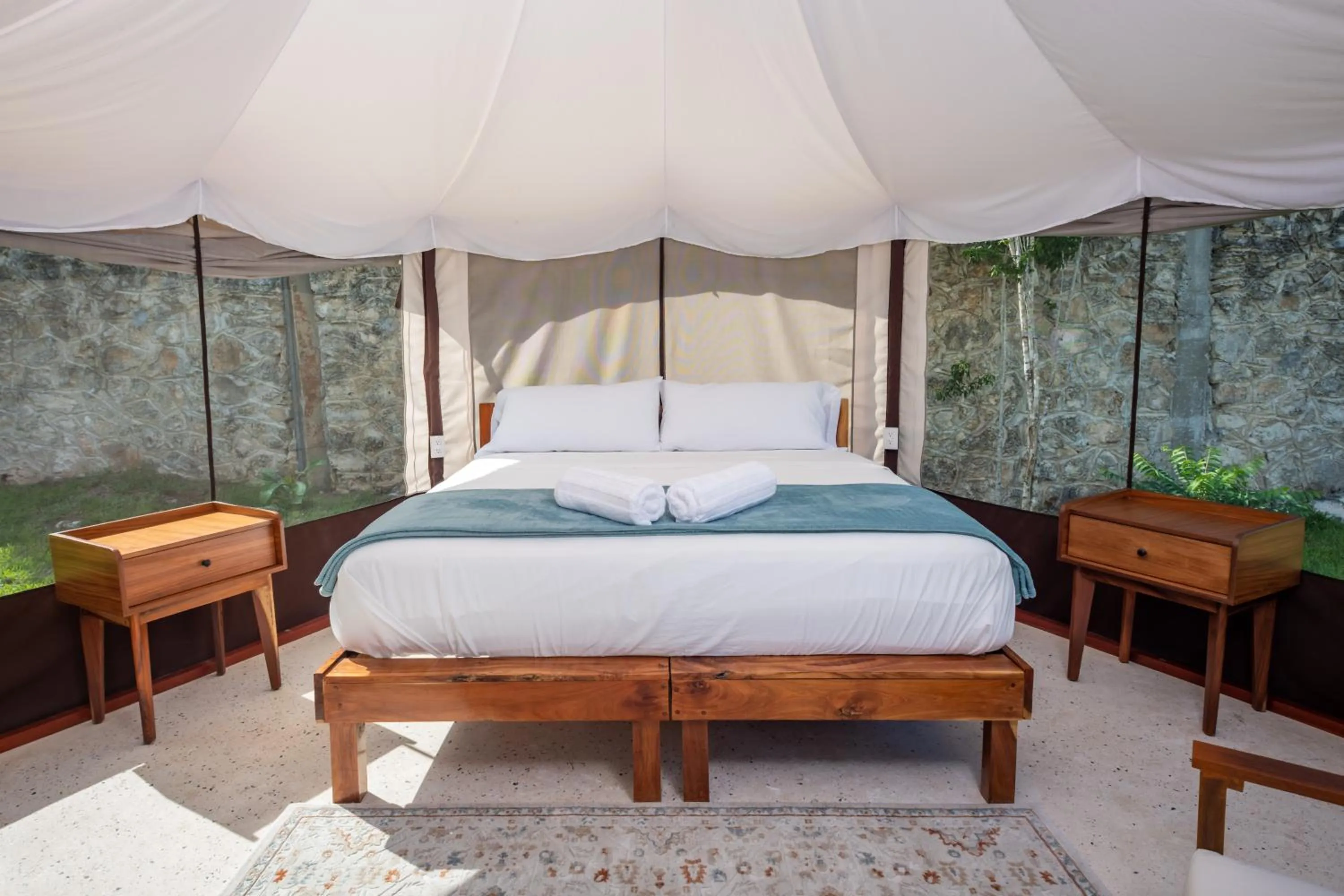 Bed in Xakluum Eco Glampings