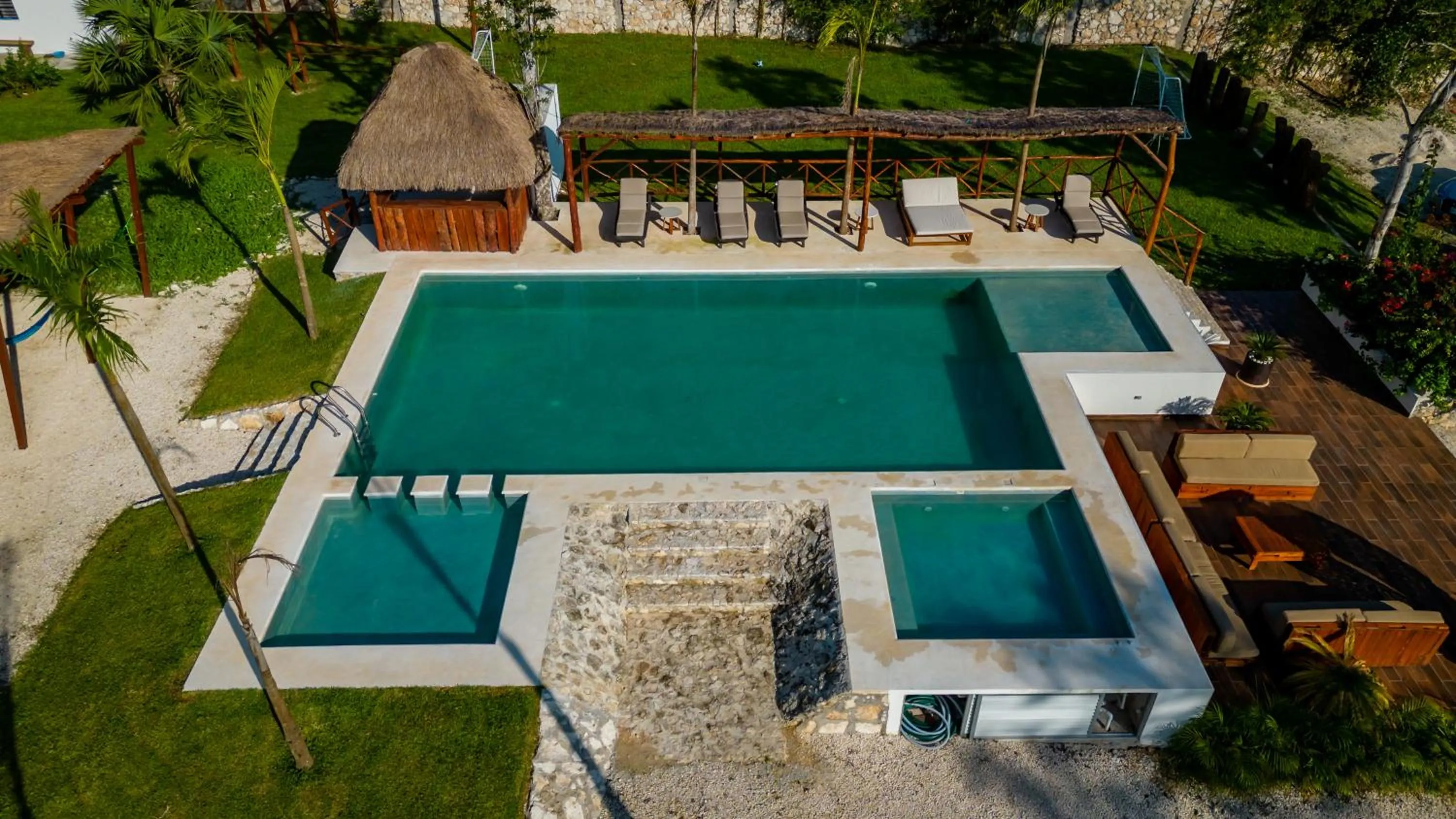 Pool view in Xakluum Eco Glampings