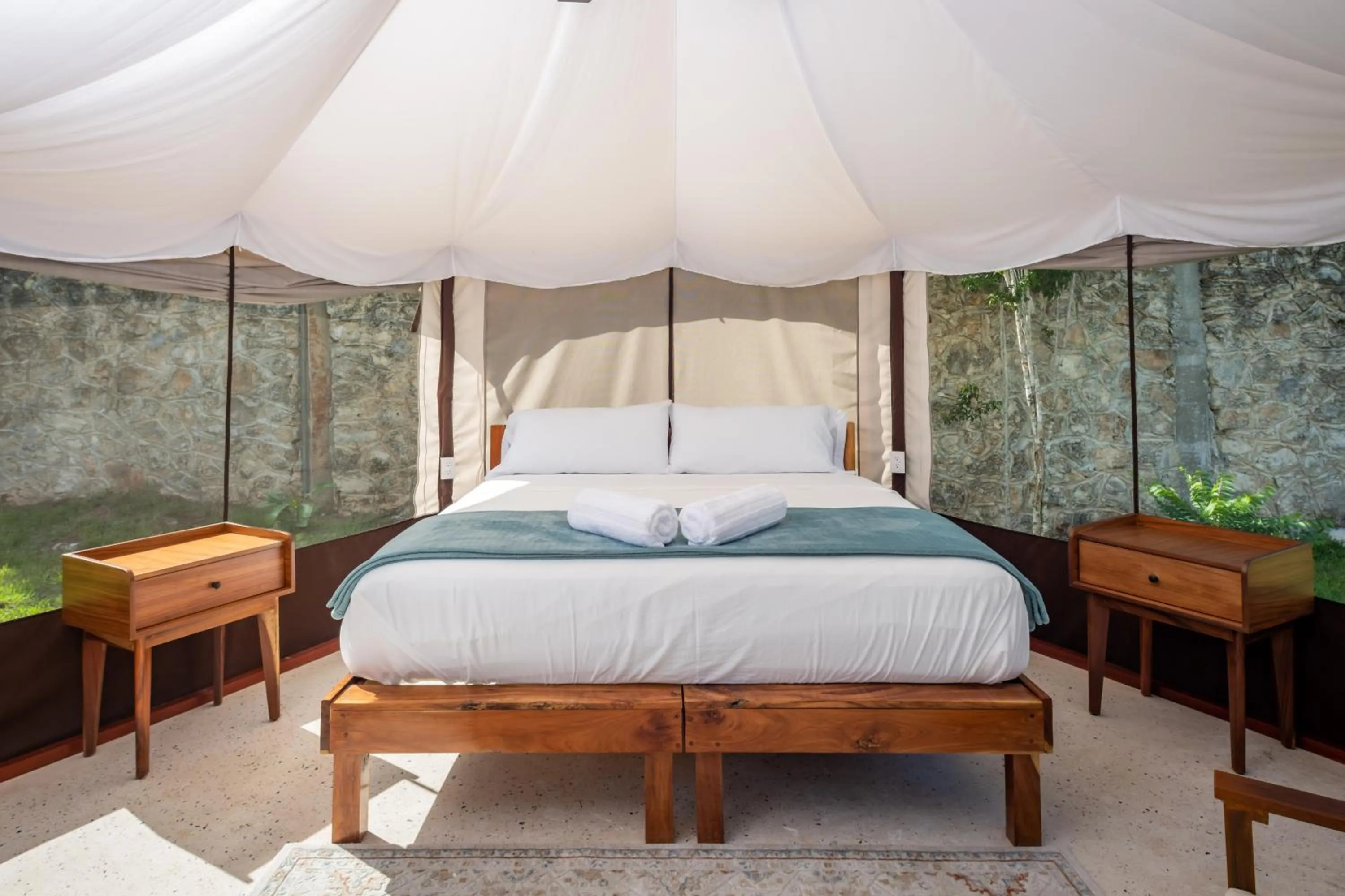 Bed in Xakluum Eco Glampings