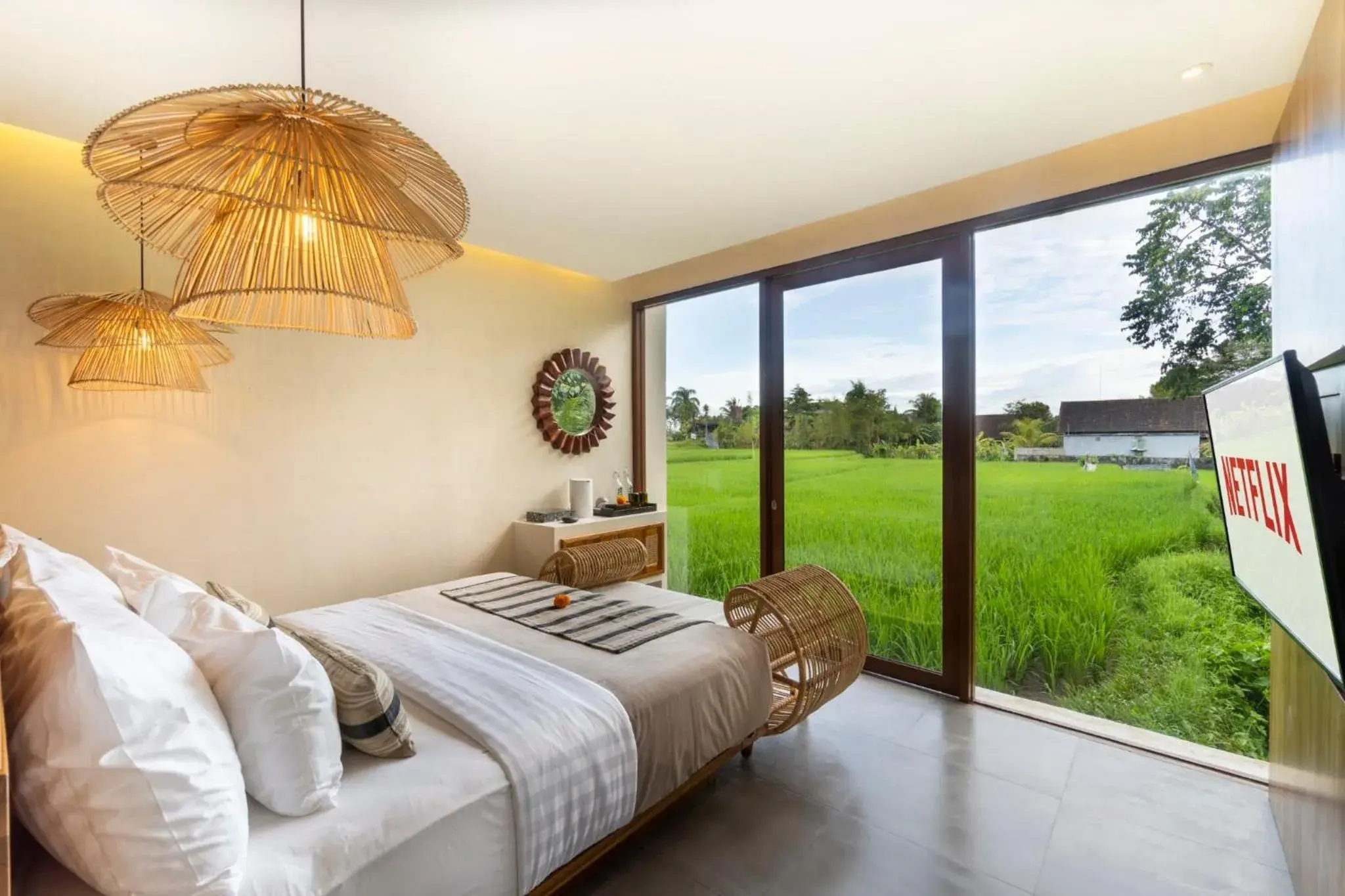 View (from property/room), Bed in Suara Alam Ubud Villa by Ini Vie Hospitality View (from property/room), Bed in Suara Alam Ubud Villa by Ini Vie Hospitality