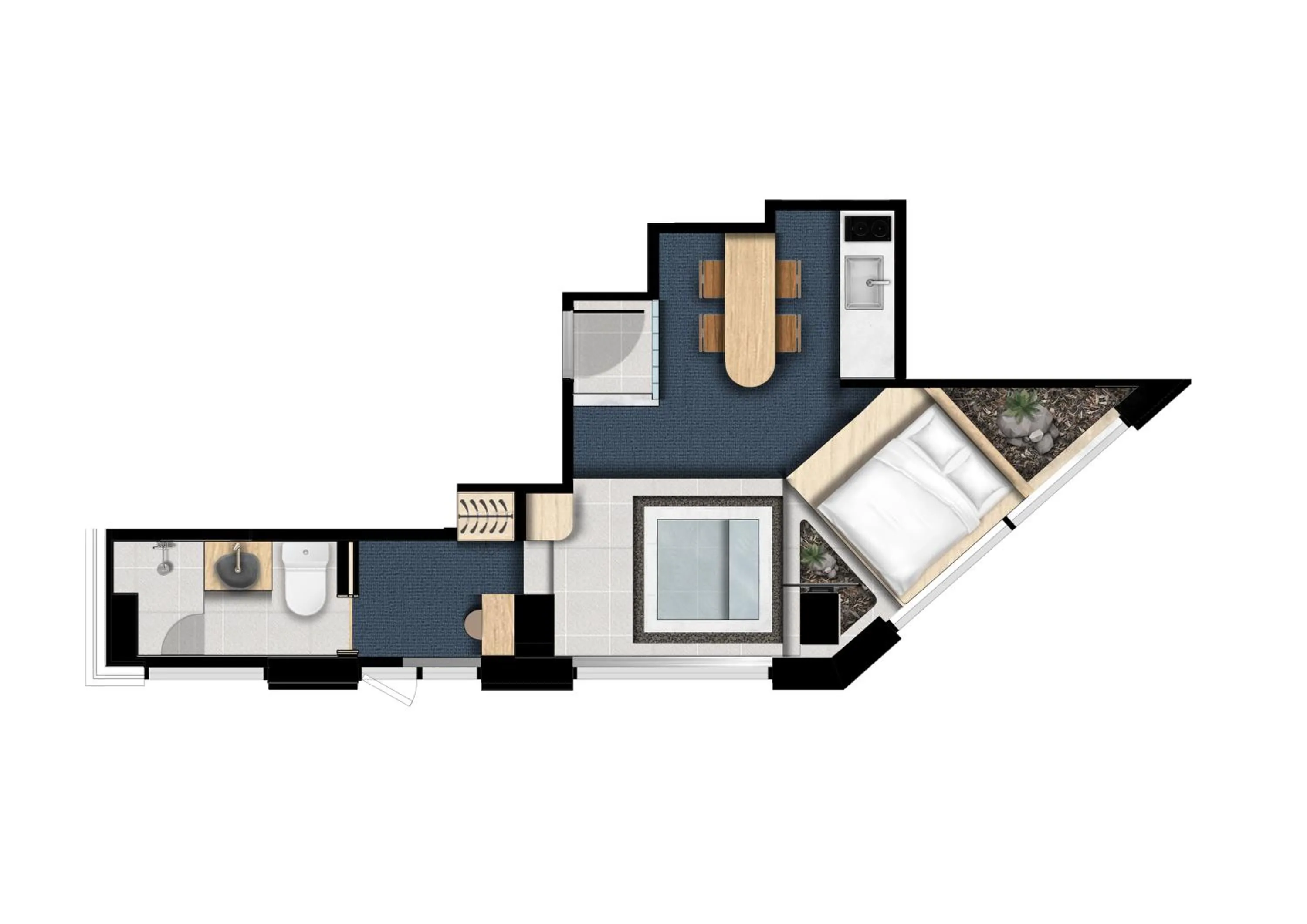 Floor plan in UH Suite Seoul Square