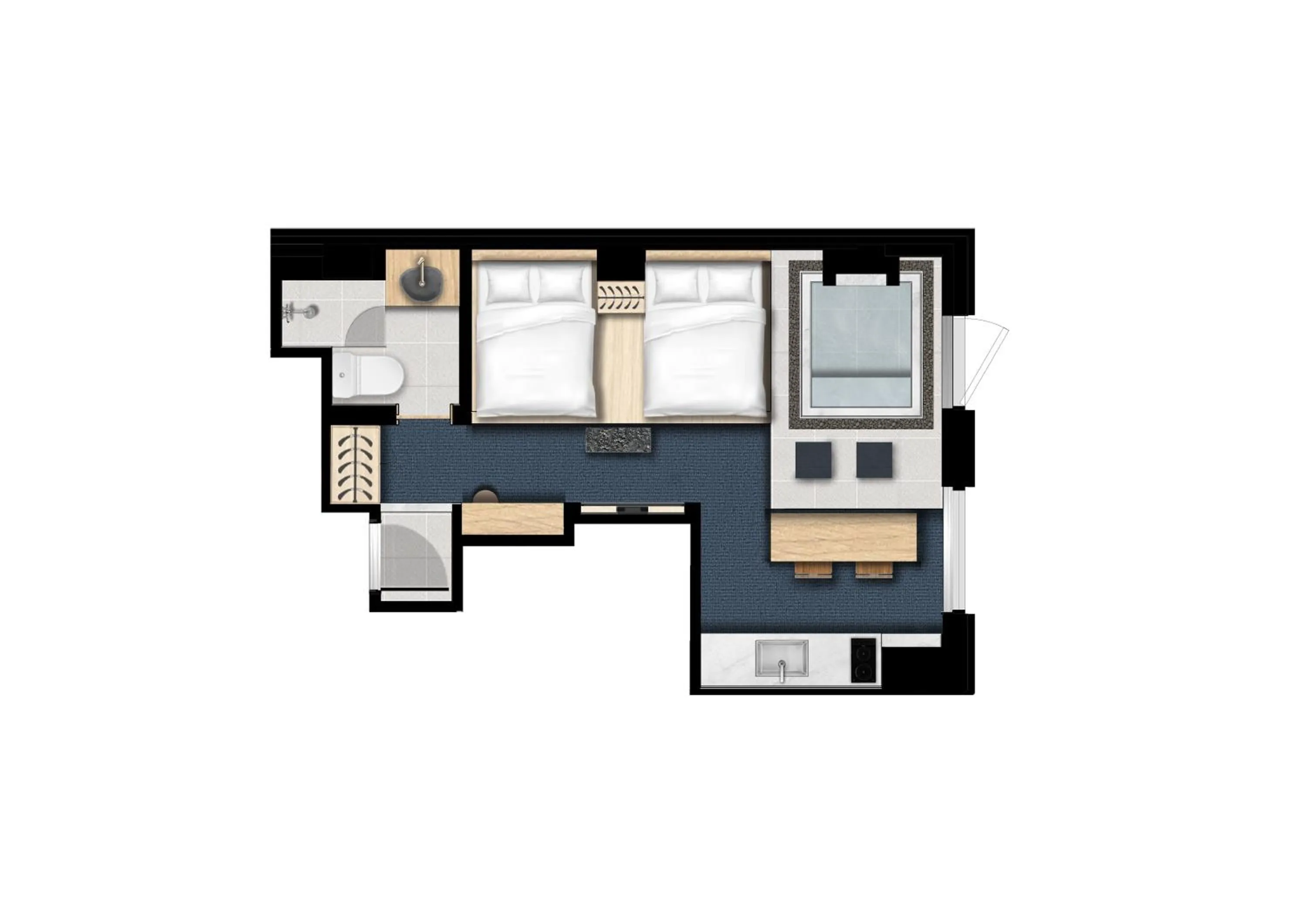 Floor plan in UH Suite Seoul Square