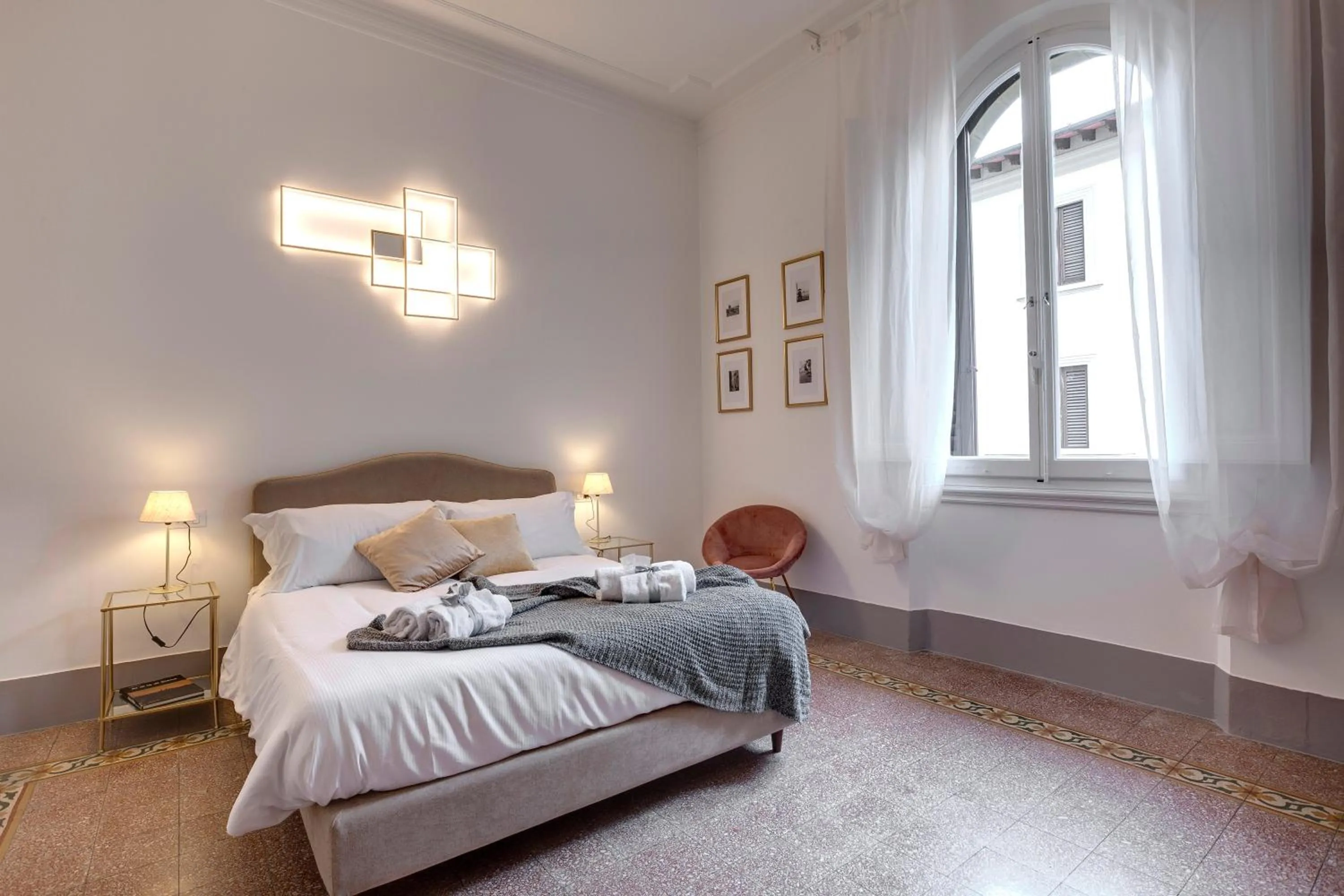 Bed in Magenta Apartment by Mamo Florence