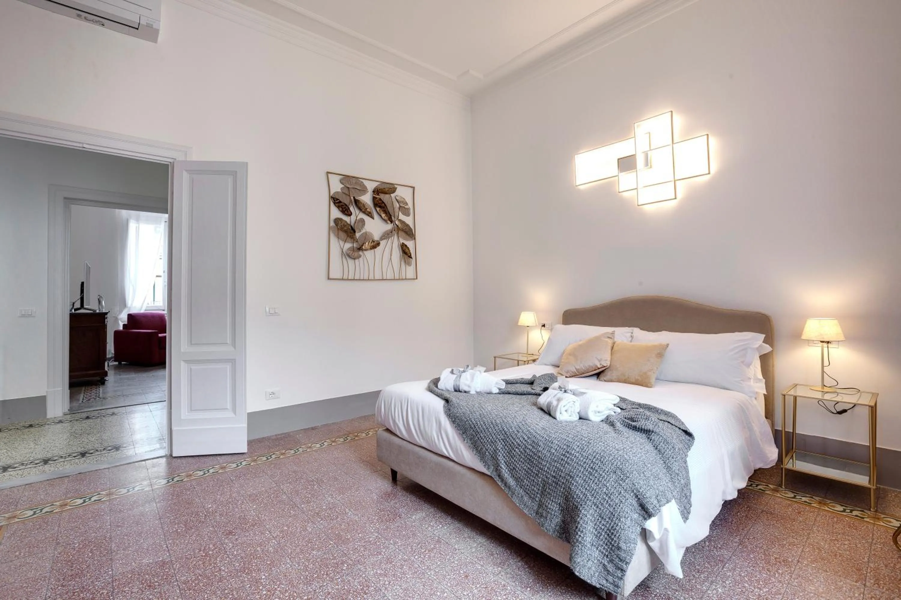Bed in Magenta Apartment by Mamo Florence