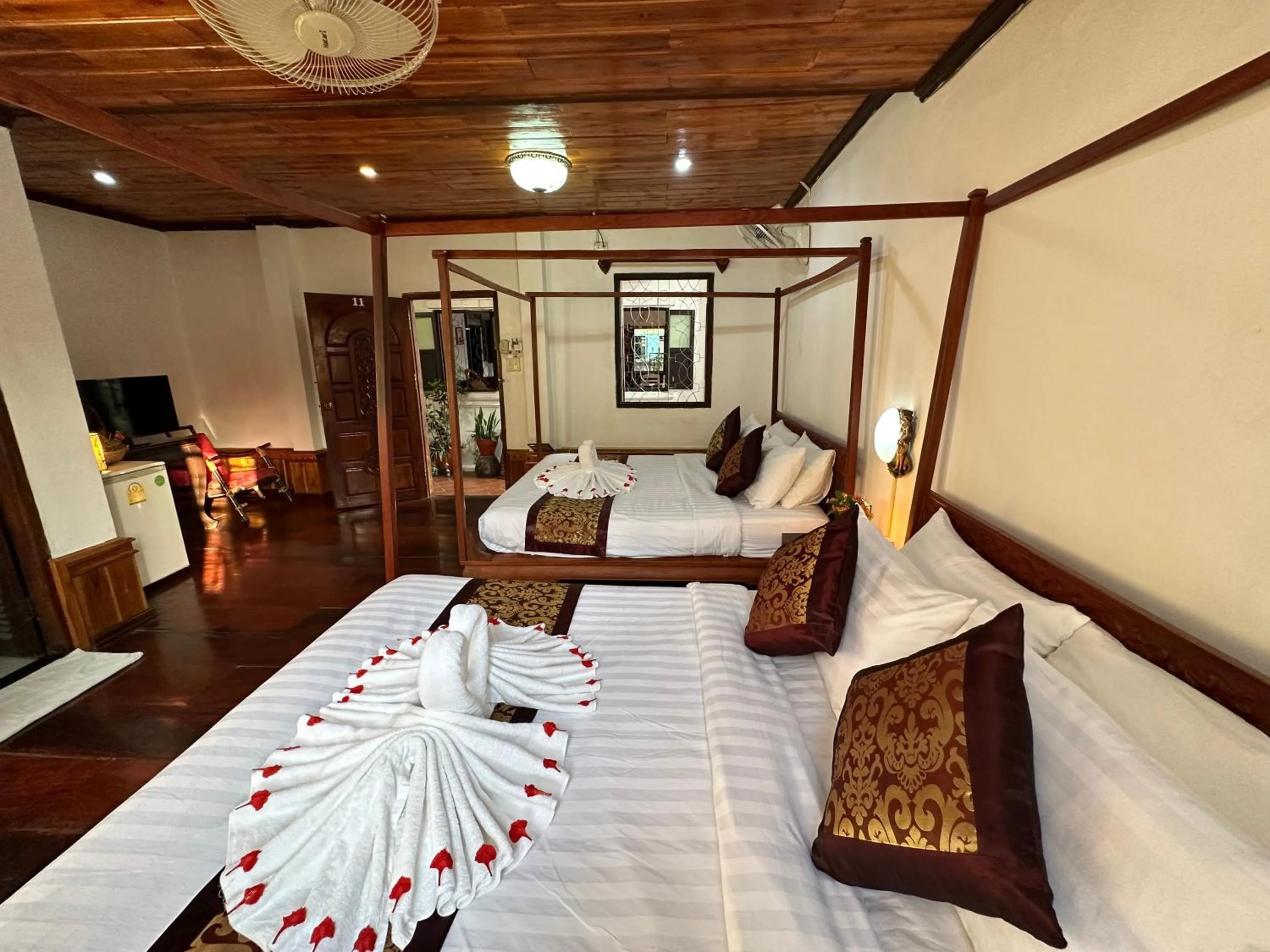 TV and multimedia, Bed in Villa Thida Mekong Riverside