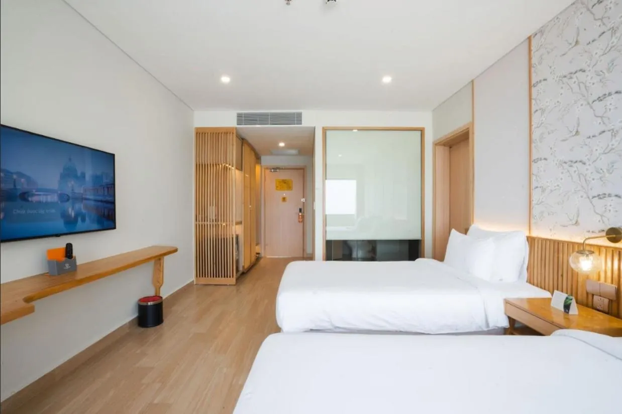 Bed in Seabird Hotel Thien Cam