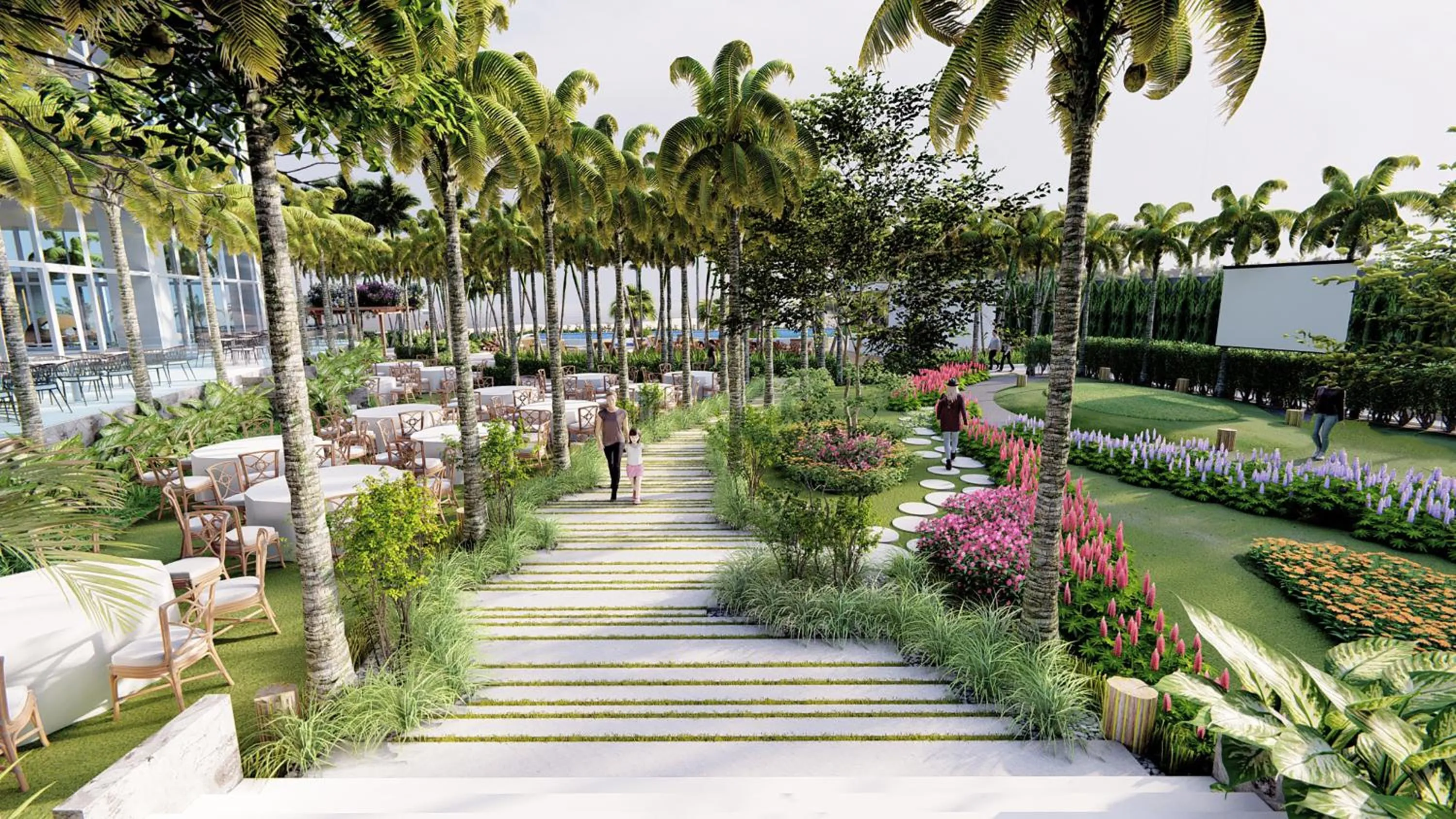 Garden in Seabird Hotel Thien Cam