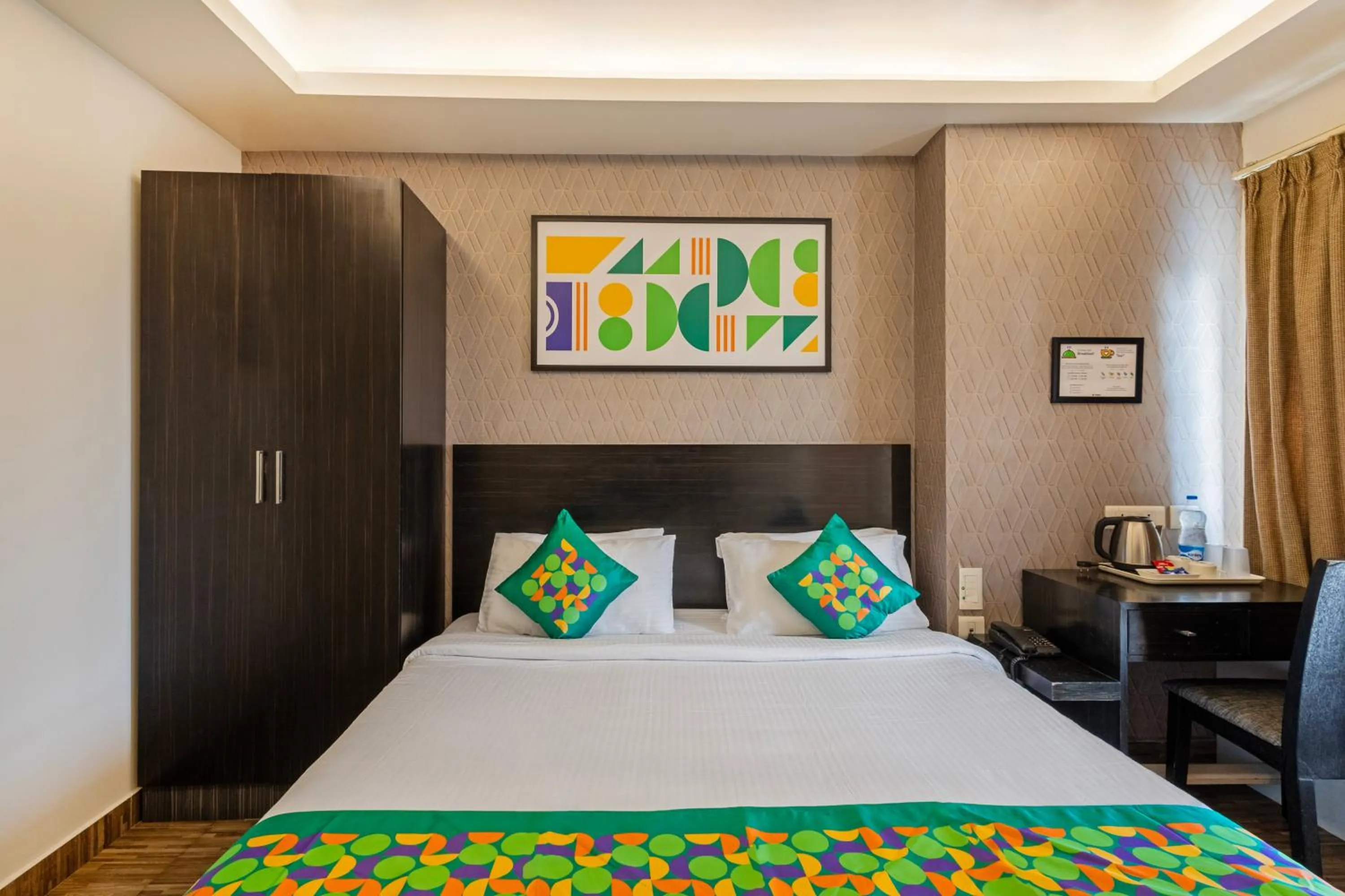 Bedroom, Bed in Treebo Premium Twin Star