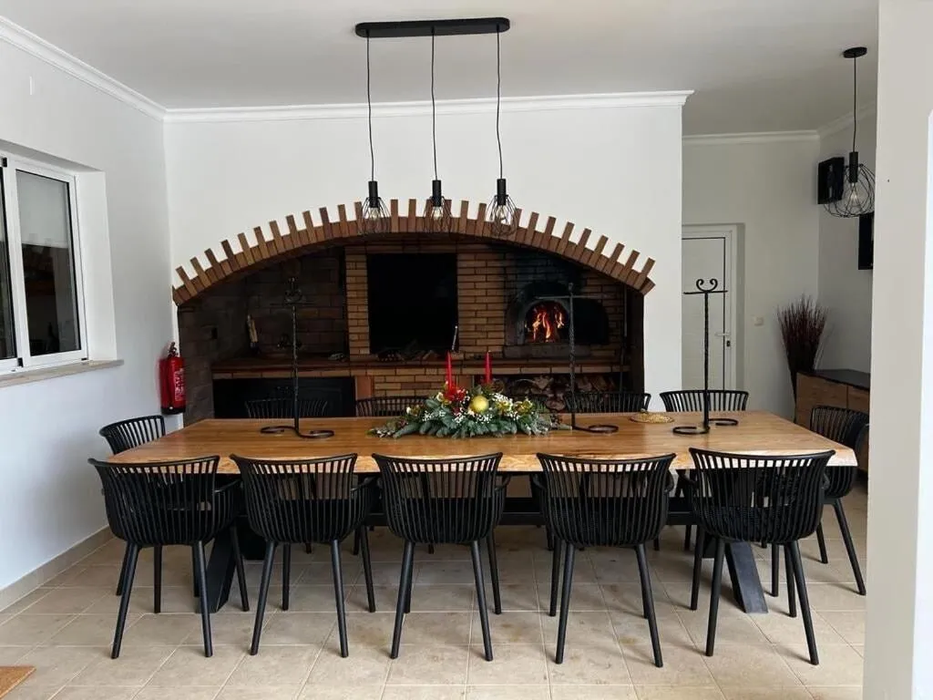 BBQ facilities in Luxury villa with private heated pool, garden and views of the sea and mountains.
