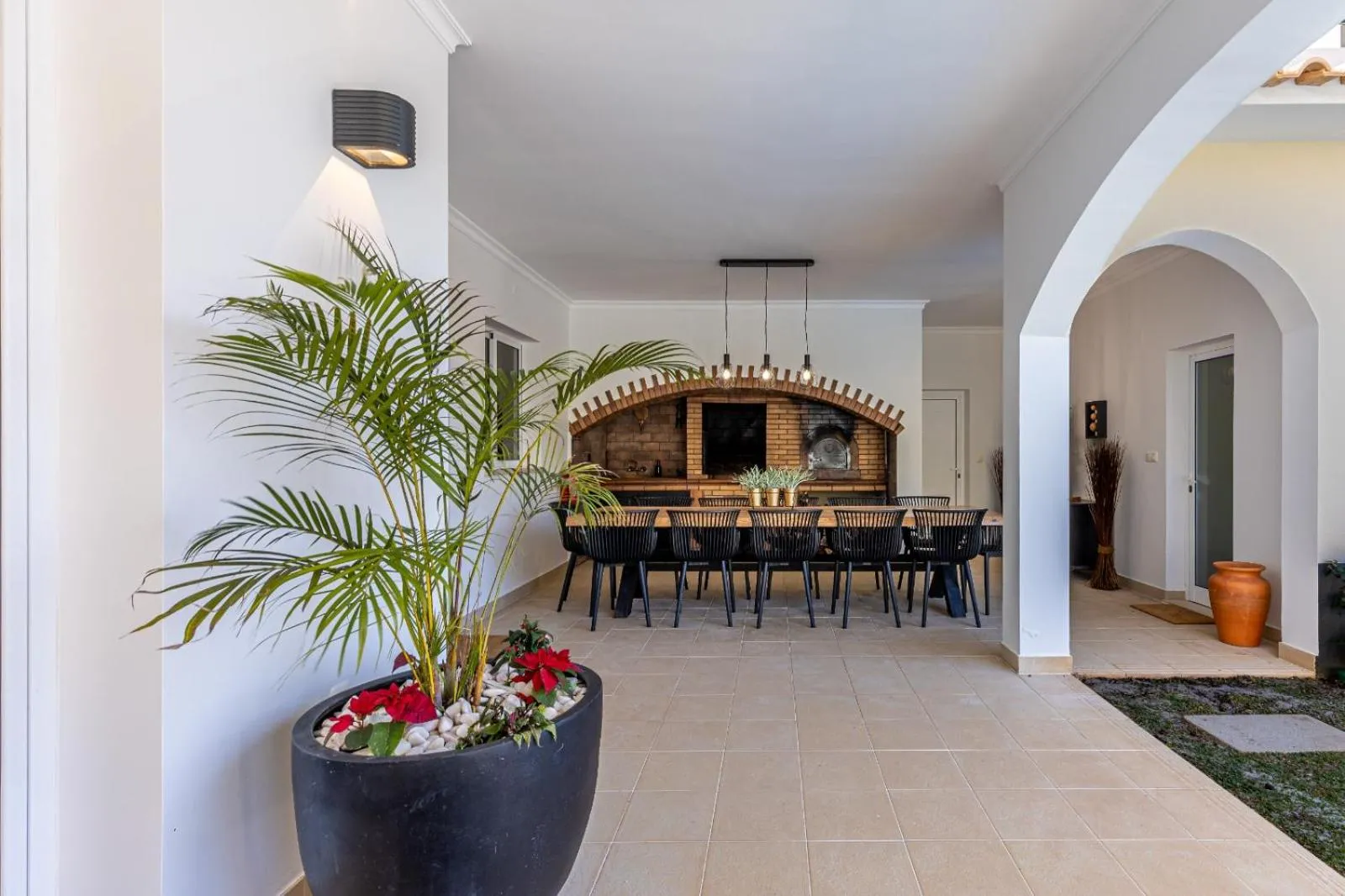 Luxury villa with private heated pool, garden and views of the sea and mountains.