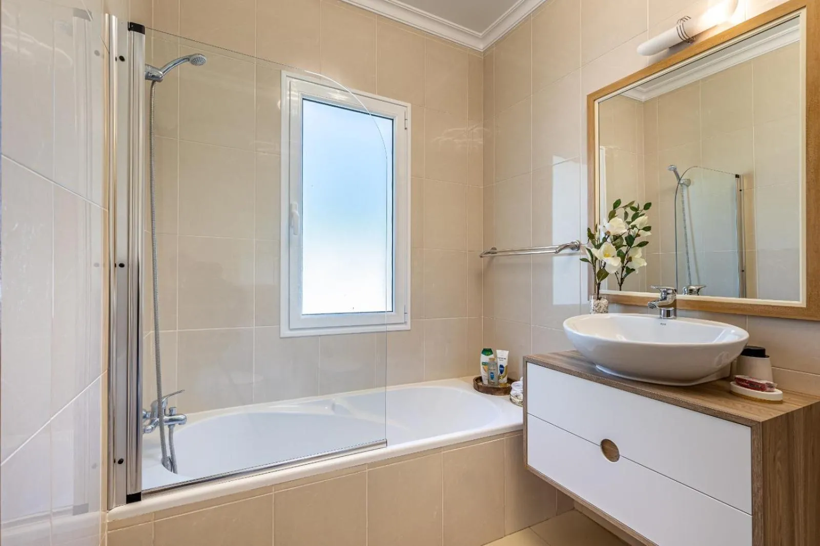 Luxury villa with private heated pool, garden and views of the sea and mountains.