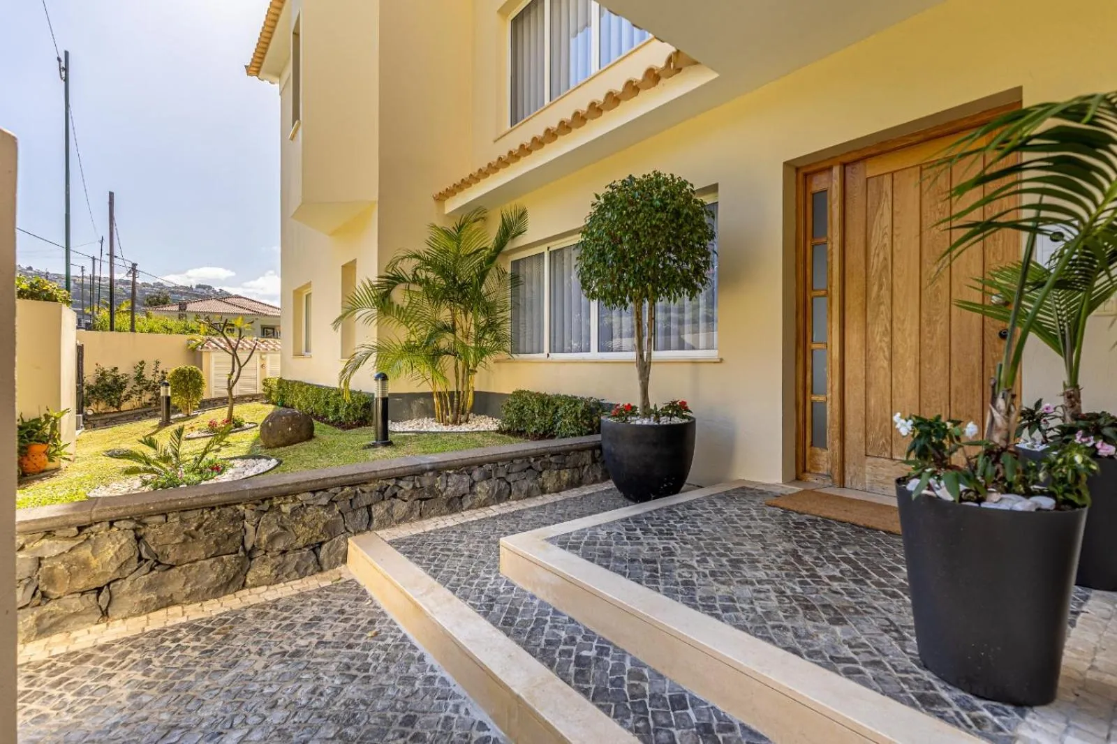 Luxury villa with private heated pool, garden and views of the sea and mountains.