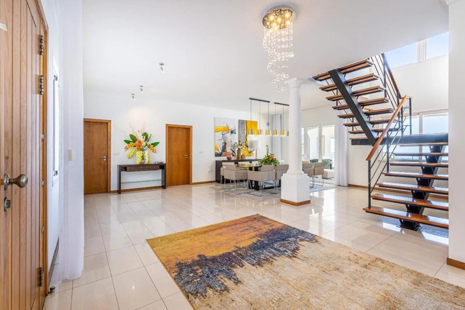 Luxury villa with private heated pool, garden and views of the sea and mountains.