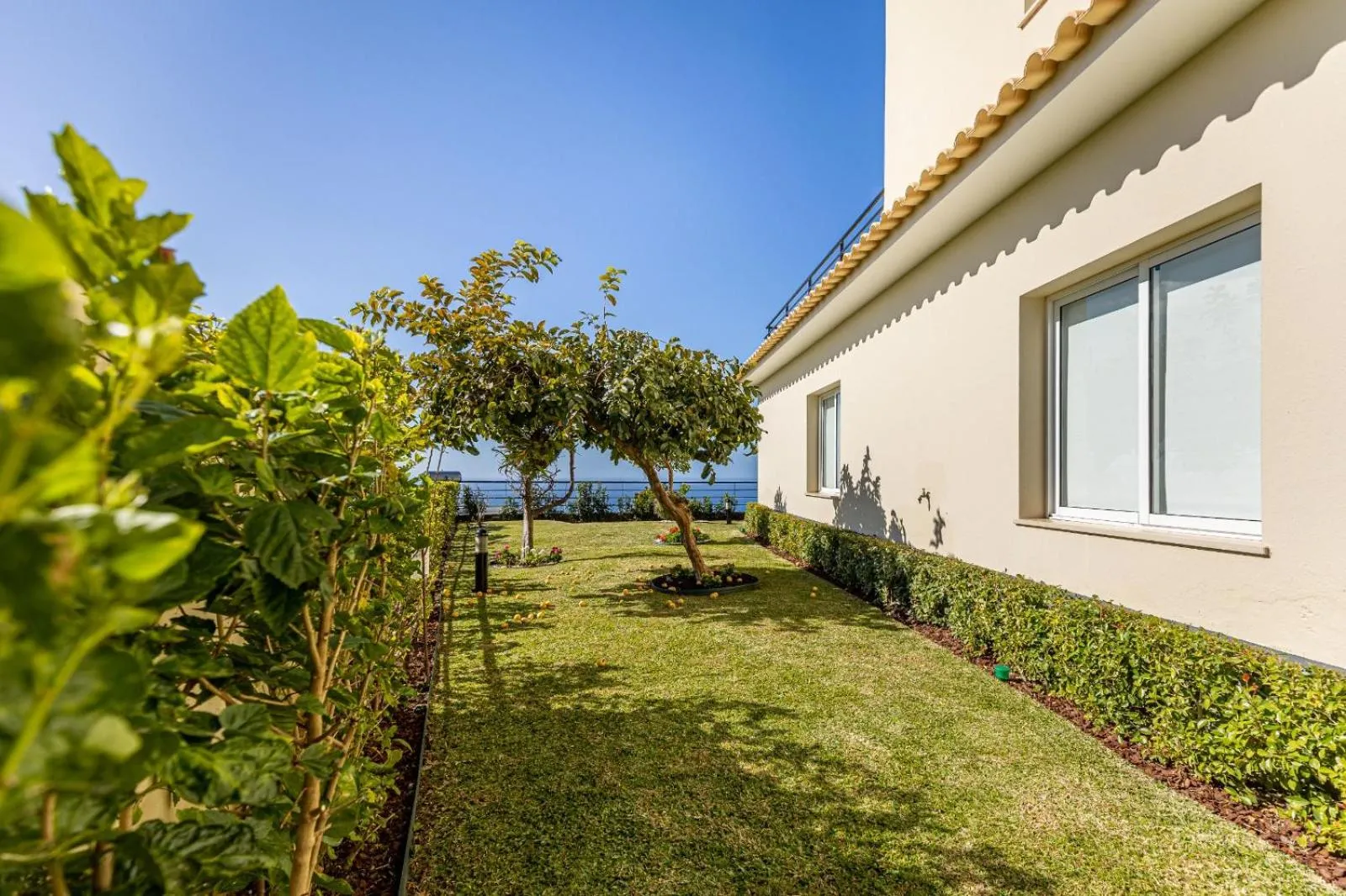 Luxury villa with private heated pool, garden and views of the sea and mountains.