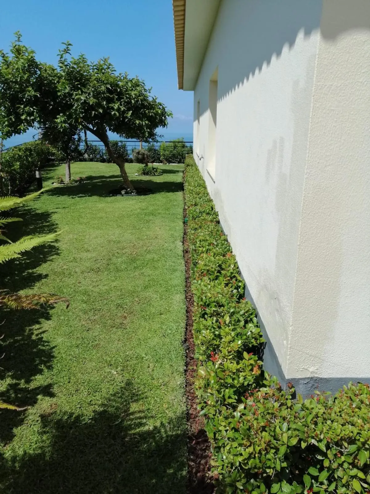 Garden in Luxury villa with private heated pool, garden and views of the sea and mountains.