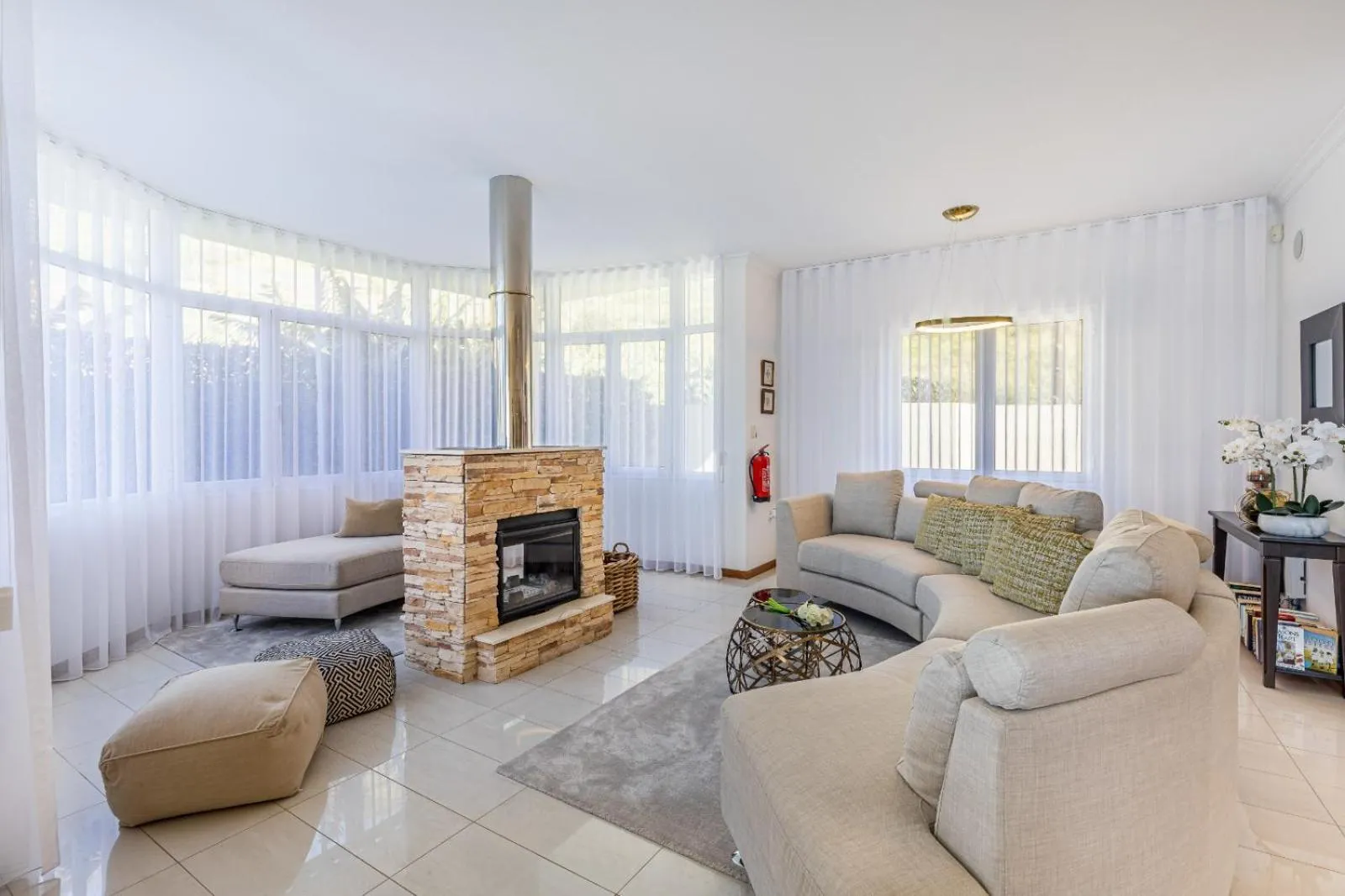 Luxury villa with private heated pool, garden and views of the sea and mountains.