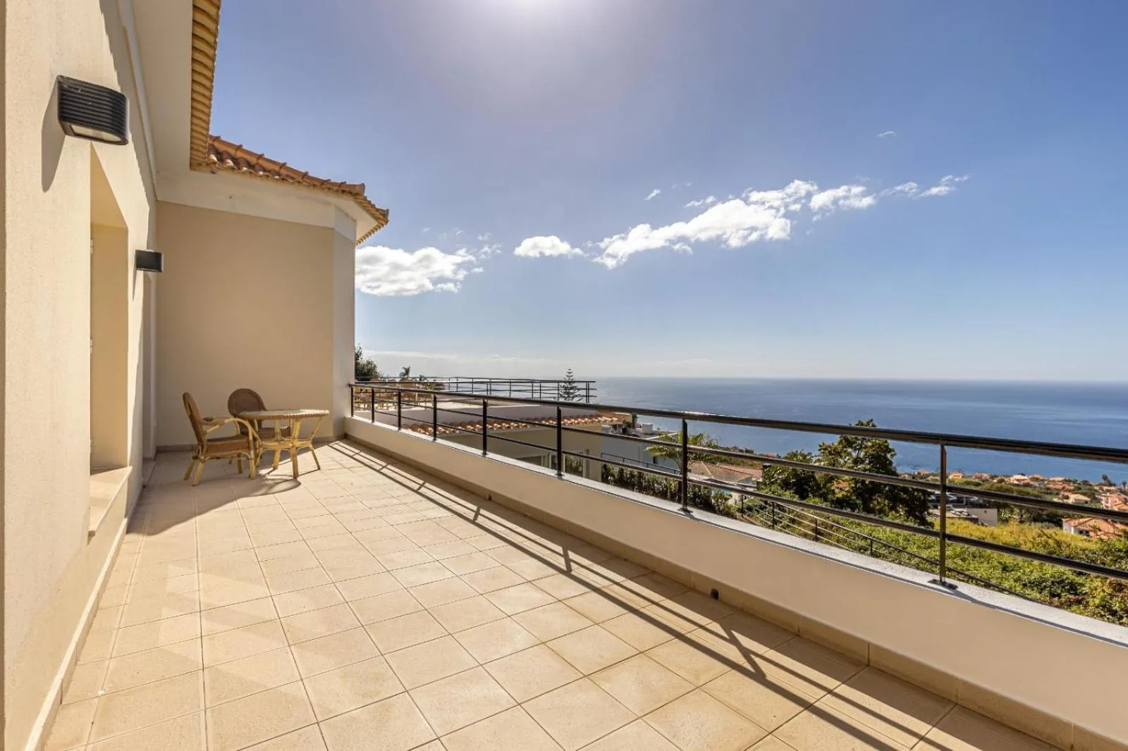 Luxury villa with private heated pool, garden and views of the sea and mountains.