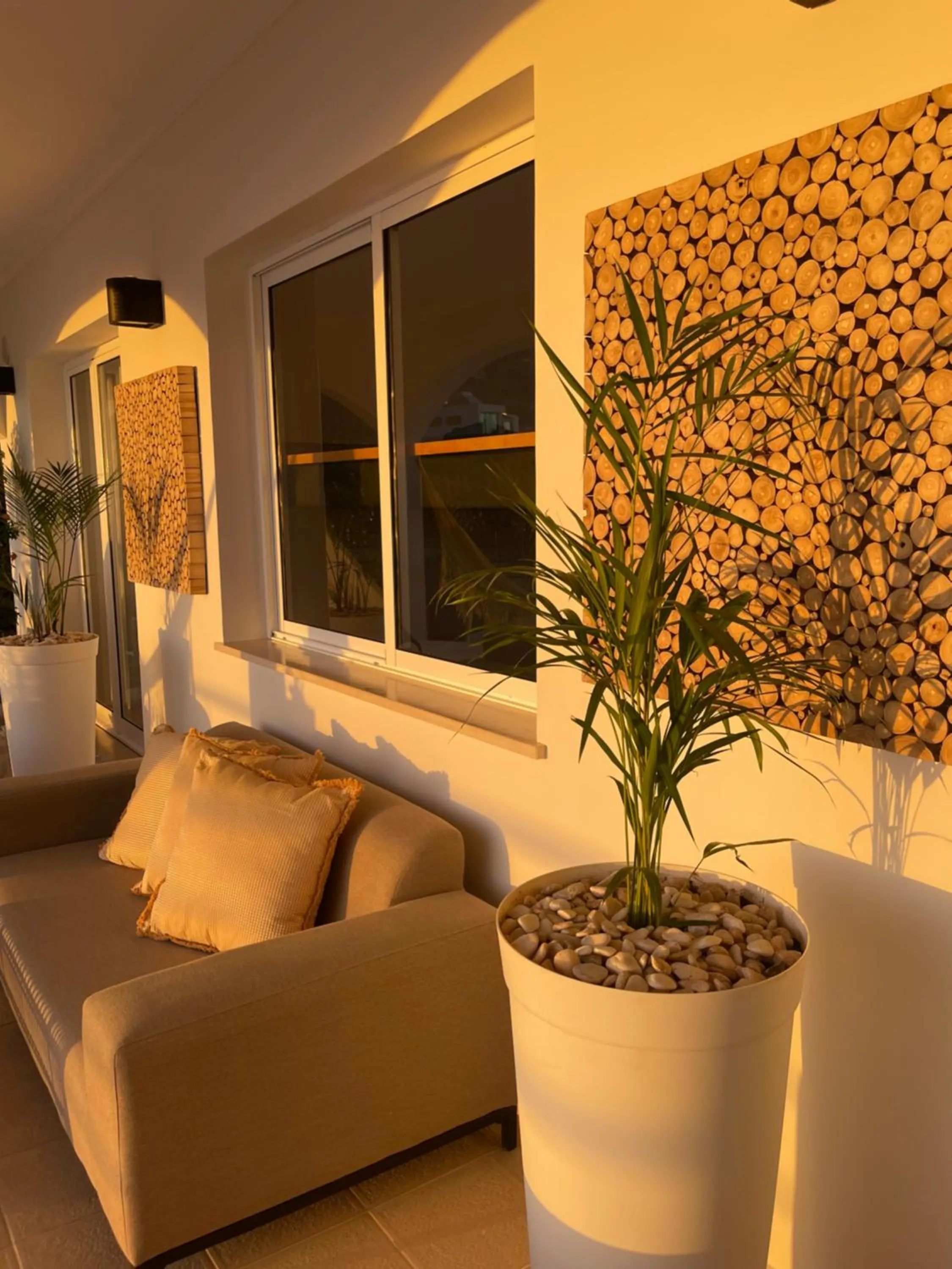 Balcony/Terrace in Luxury villa with private heated pool, garden and views of the sea and mountains.