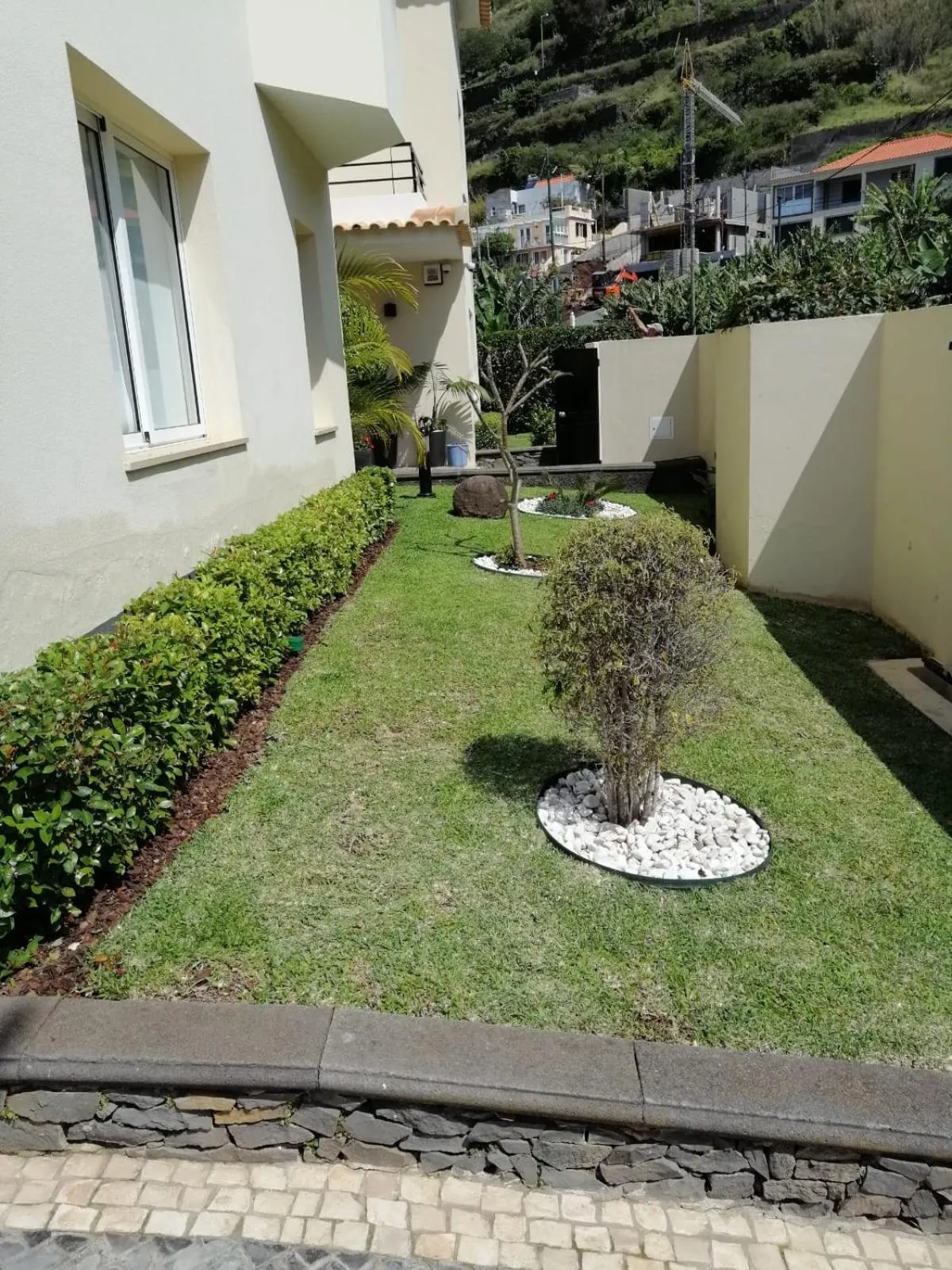 Garden in Luxury villa with private heated pool, garden and views of the sea and mountains.