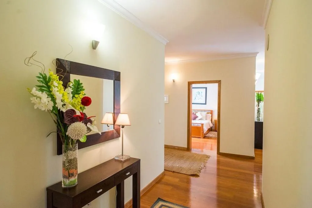 Bed in Luxury villa with private heated pool, garden and views of the sea and mountains.