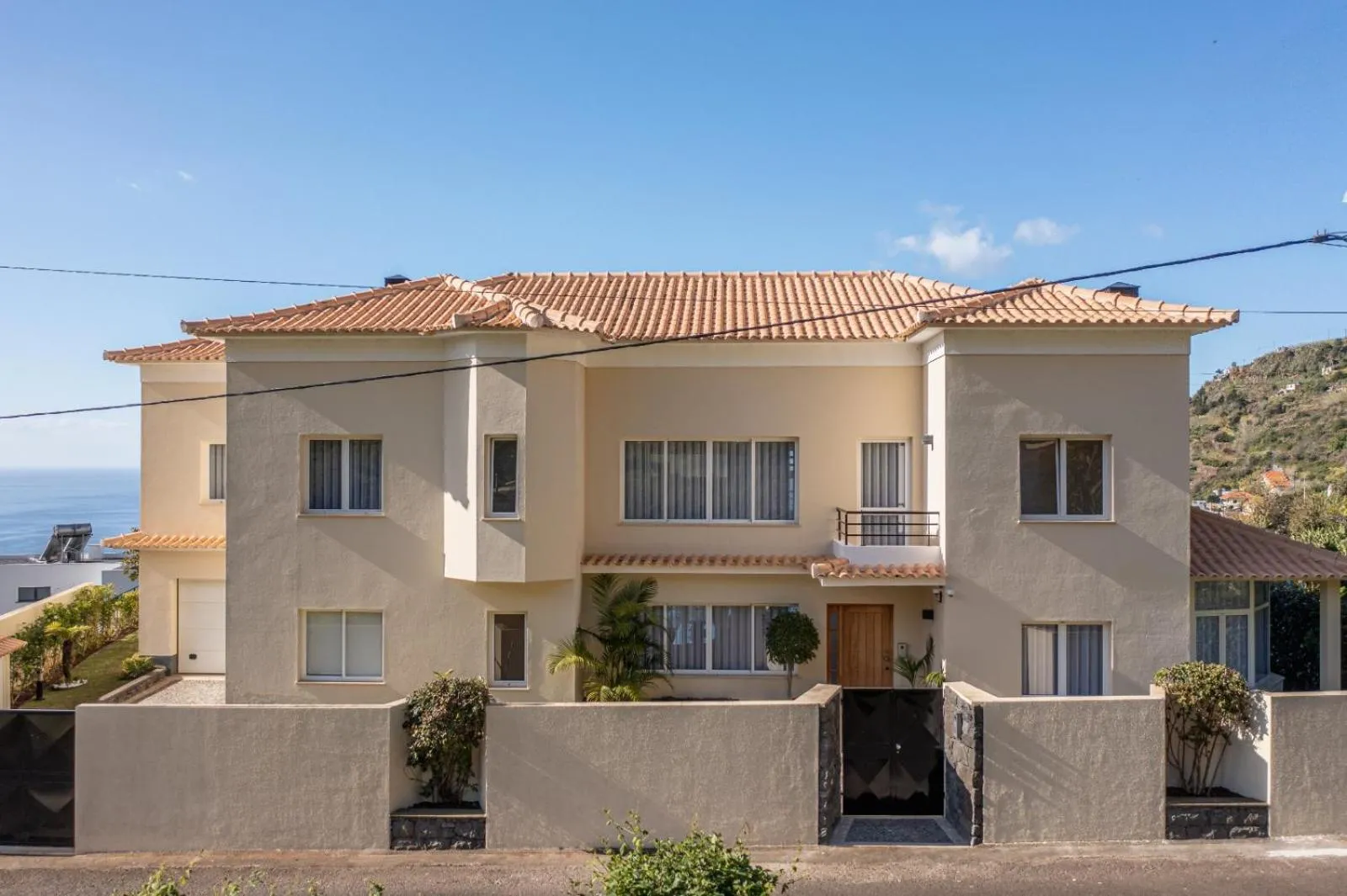 Luxury villa with private heated pool, garden and views of the sea and mountains.
