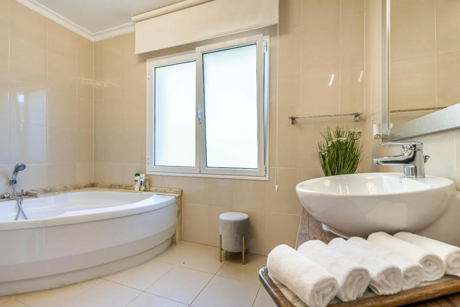 Luxury villa with private heated pool, garden and views of the sea and mountains.