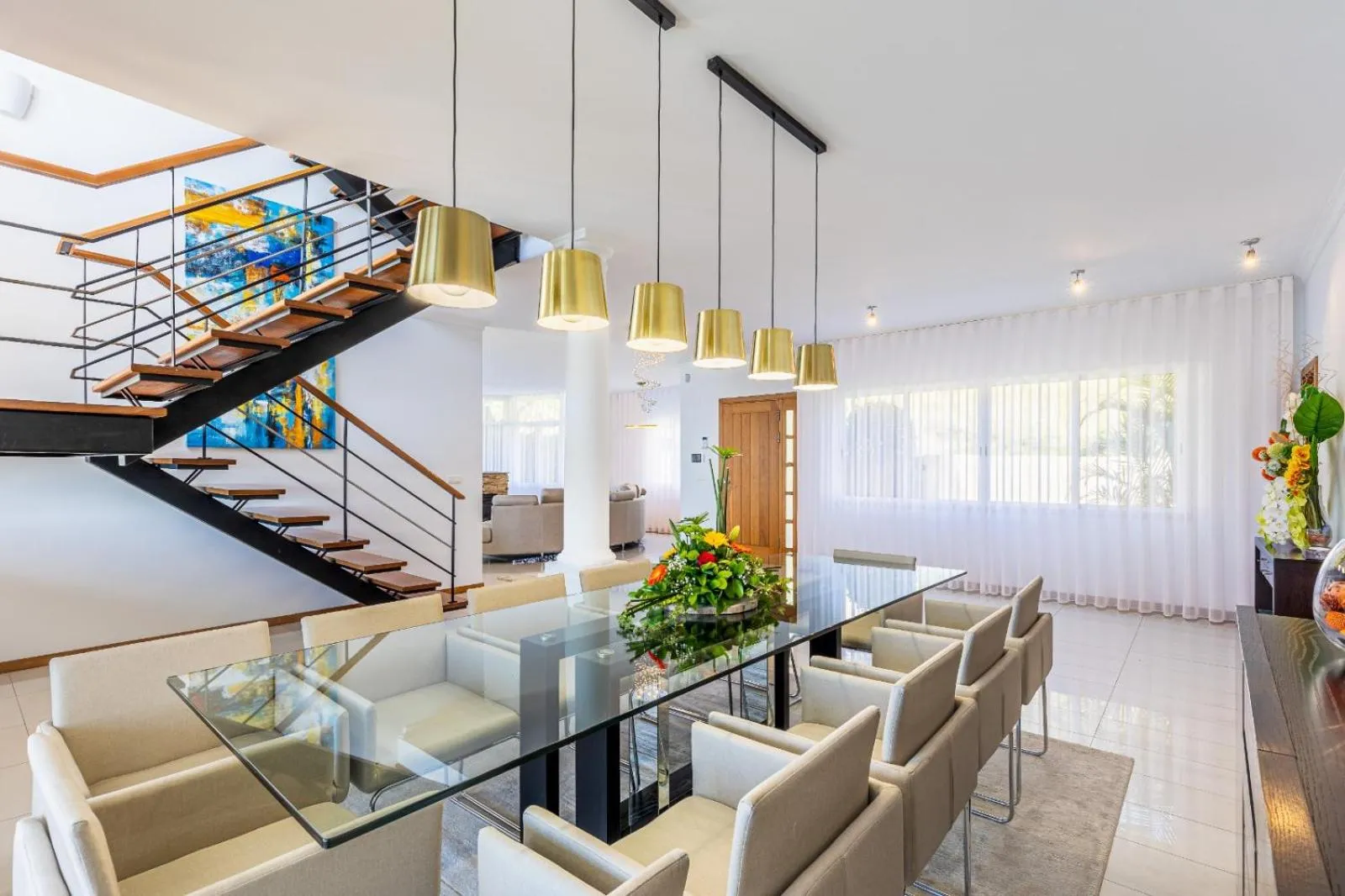 Luxury villa with private heated pool, garden and views of the sea and mountains.