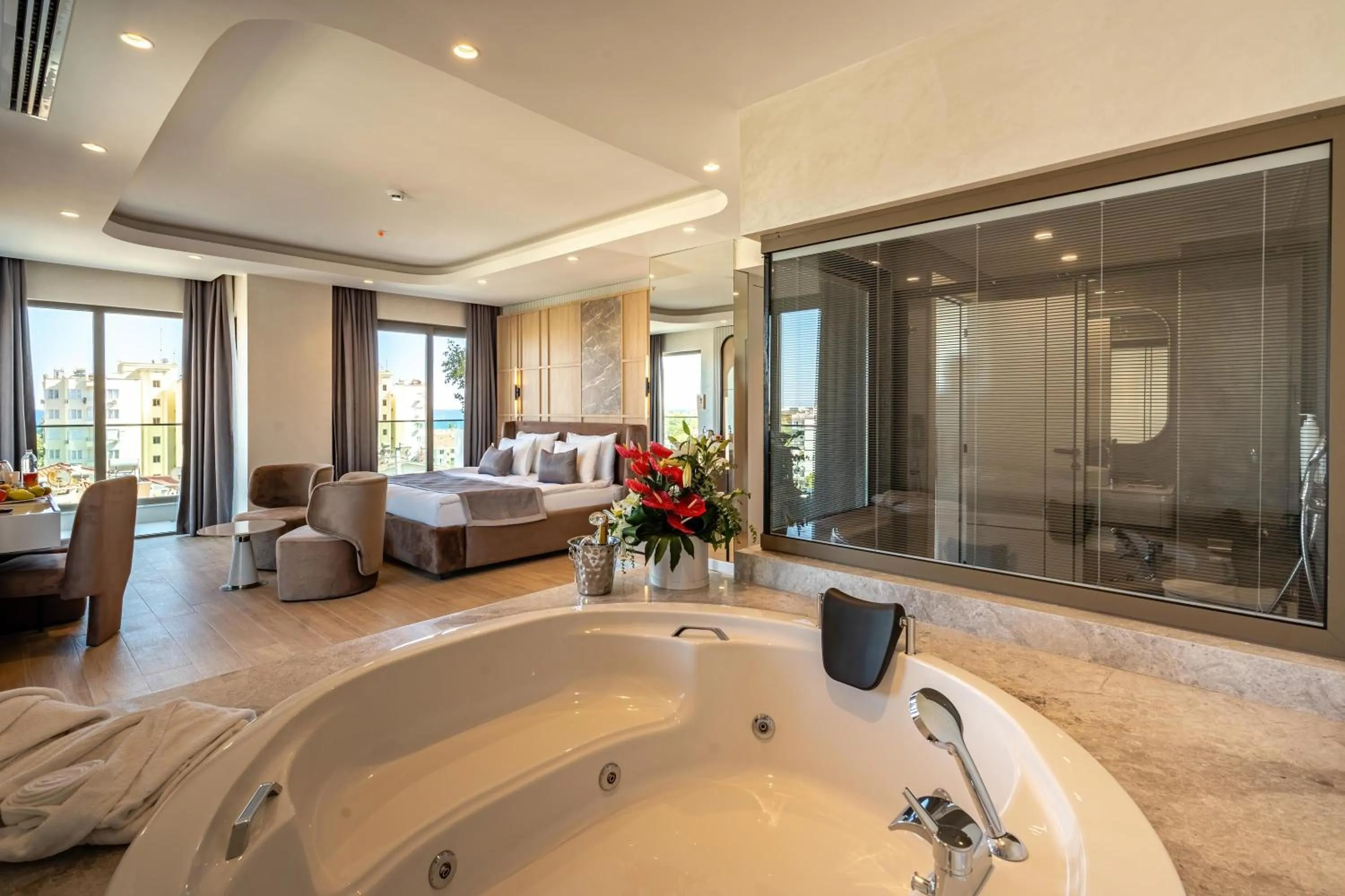 Bed in Awen Lara Hotel