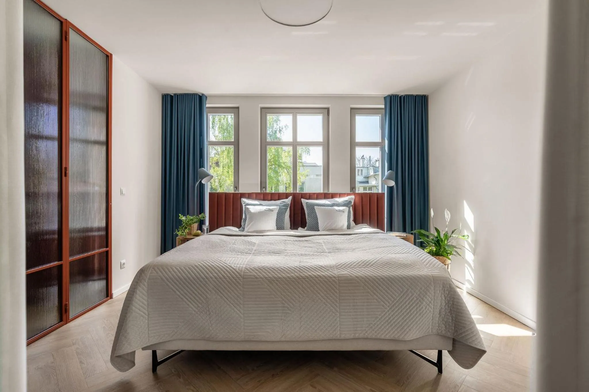 Bedroom, Bed in Baltic Wave Boutique Apartments with sauna and gym