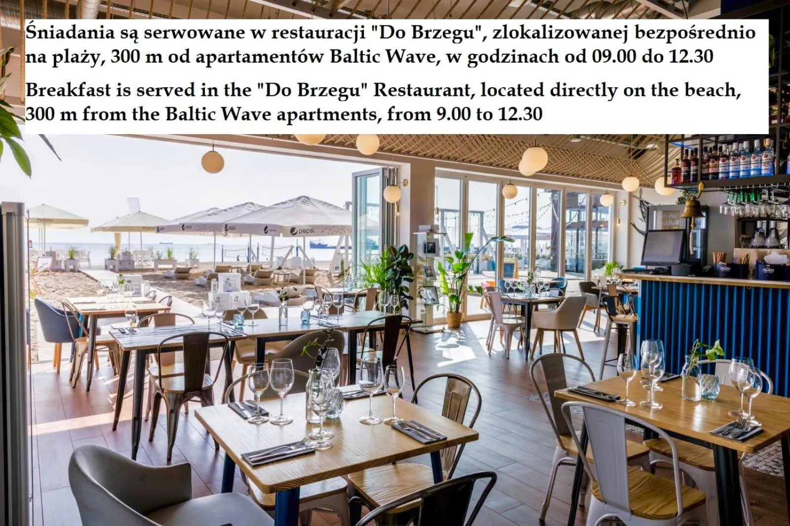 Breakfast in Baltic Wave Boutique Apartments with sauna and gym