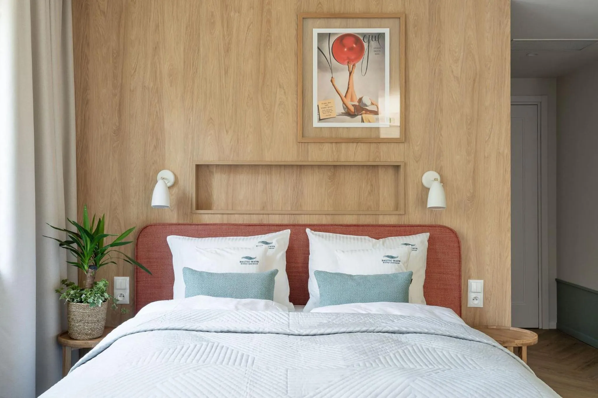 Bedroom, Bed in Baltic Wave Boutique Apartments with sauna and gym