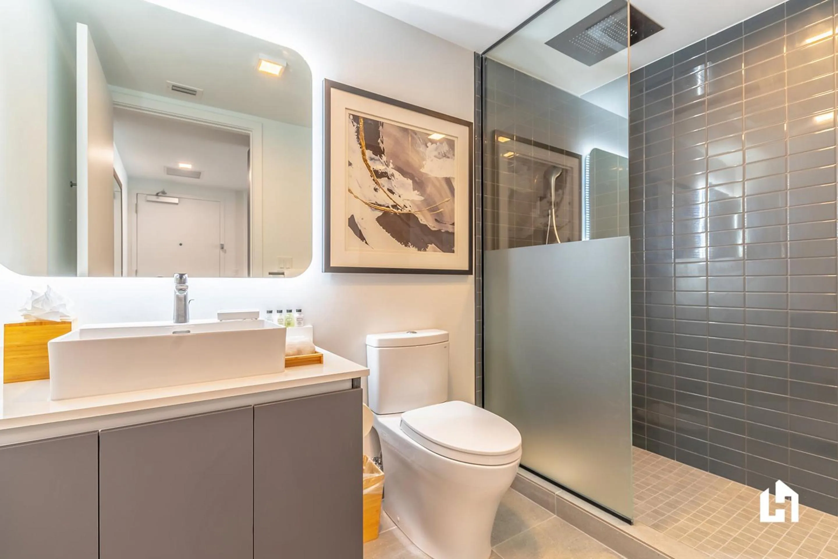 Shower in Downtown Miami Condos by Lua Host