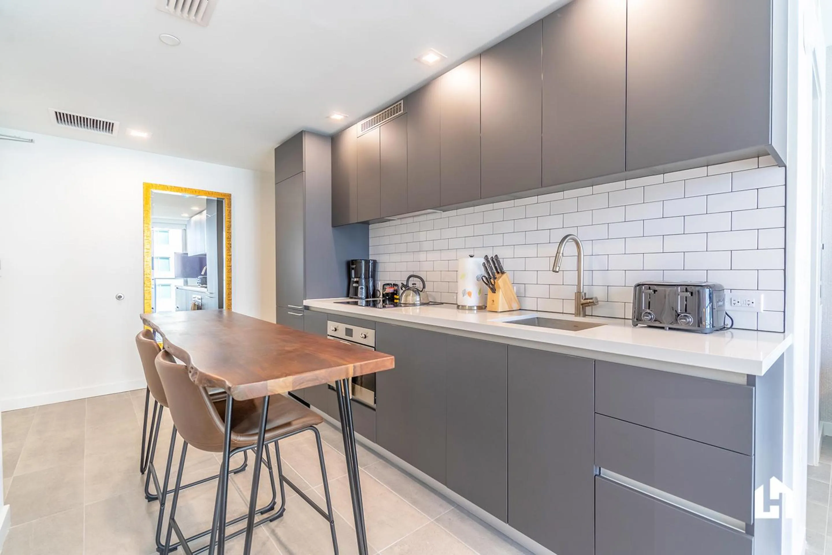Kitchen or kitchenette in Downtown Miami Condos by Lua Host