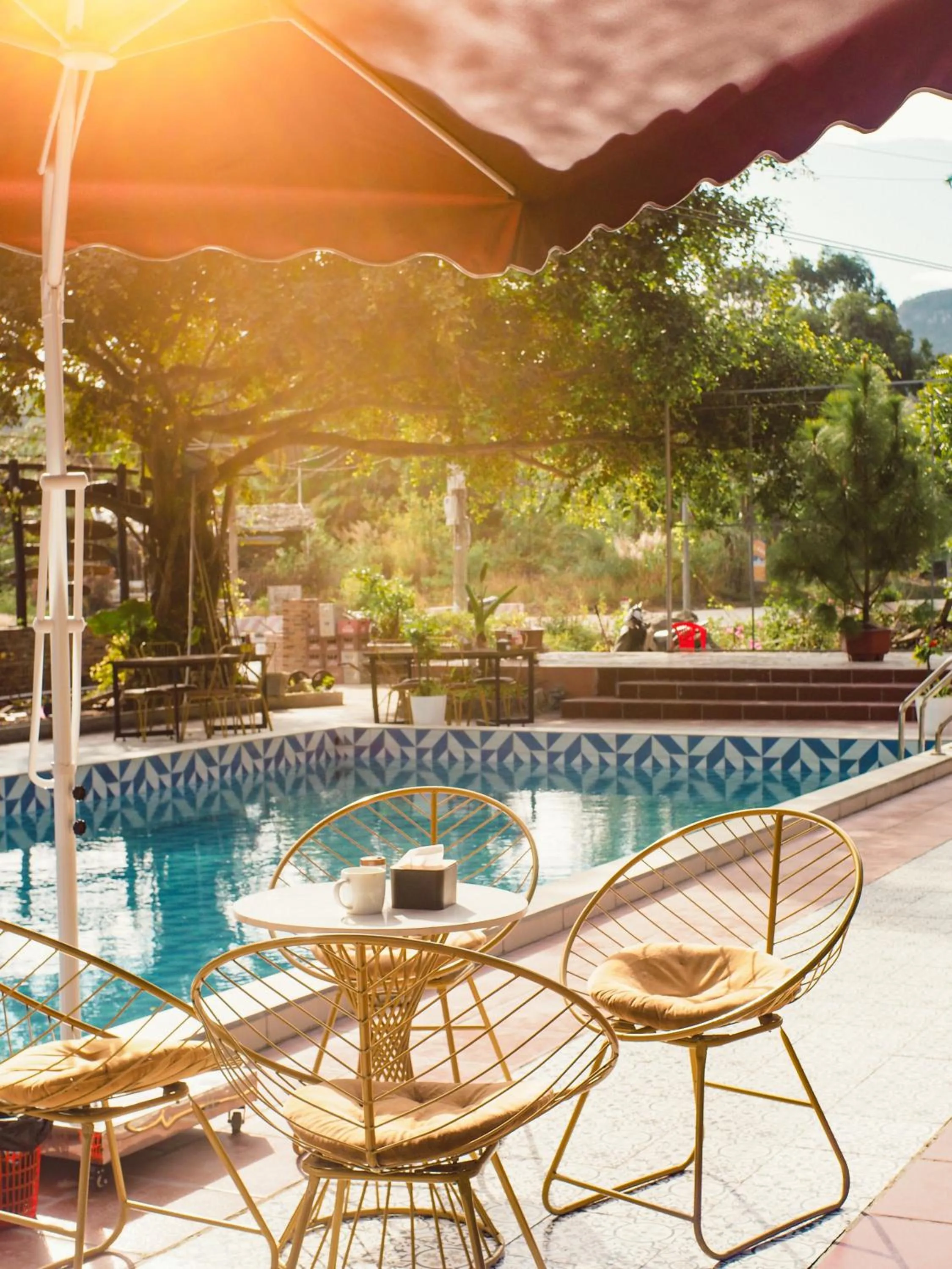 Swimming pool in Cat Ba SOL Beach