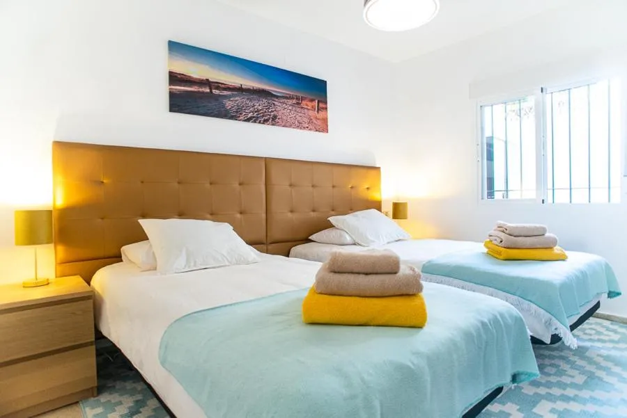 Bed in Sunset apartment, front line Mijas Golf