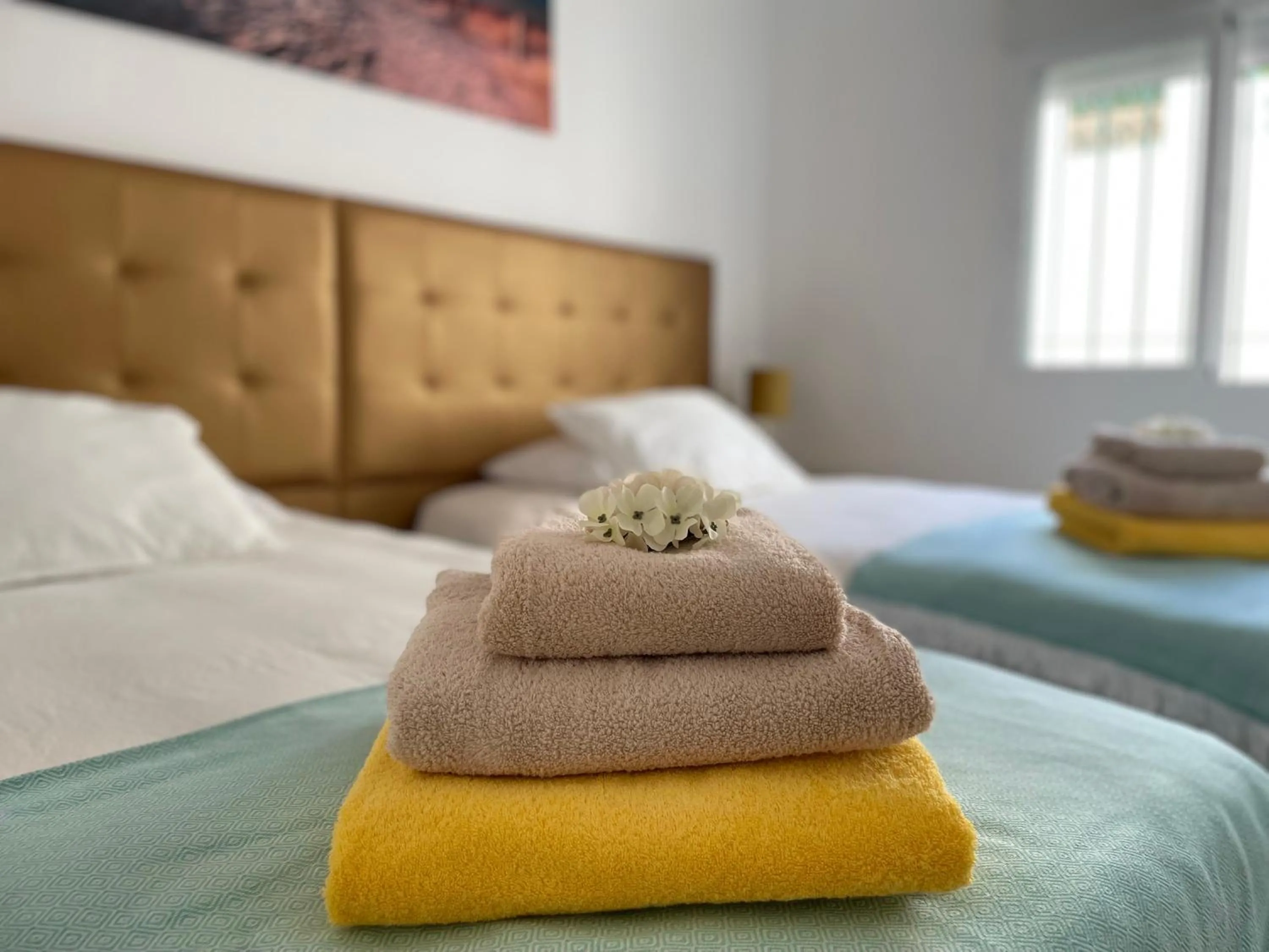 Bed in Sunset apartment, front line Mijas Golf