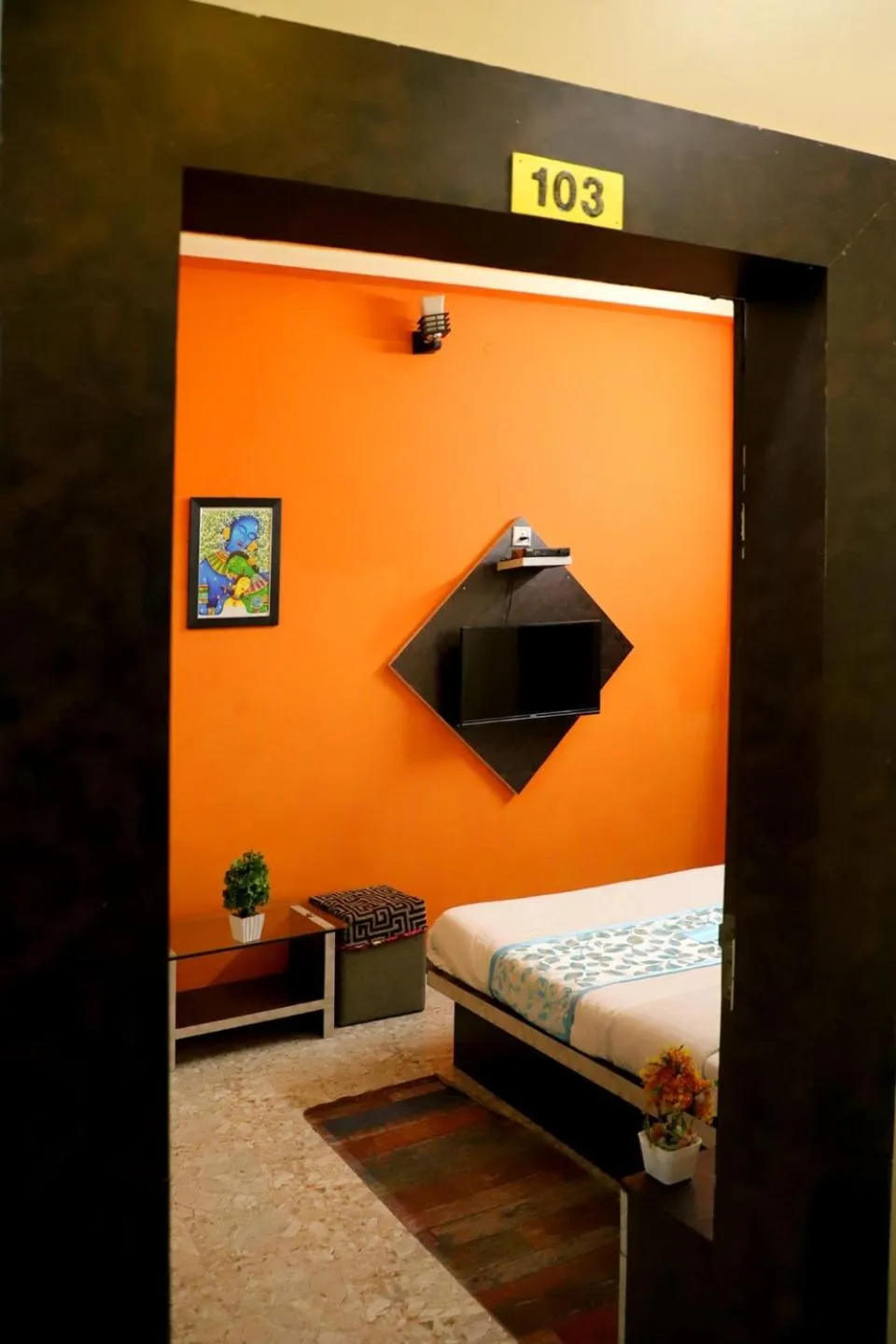 Bed in Hotel Mahishmati Palace