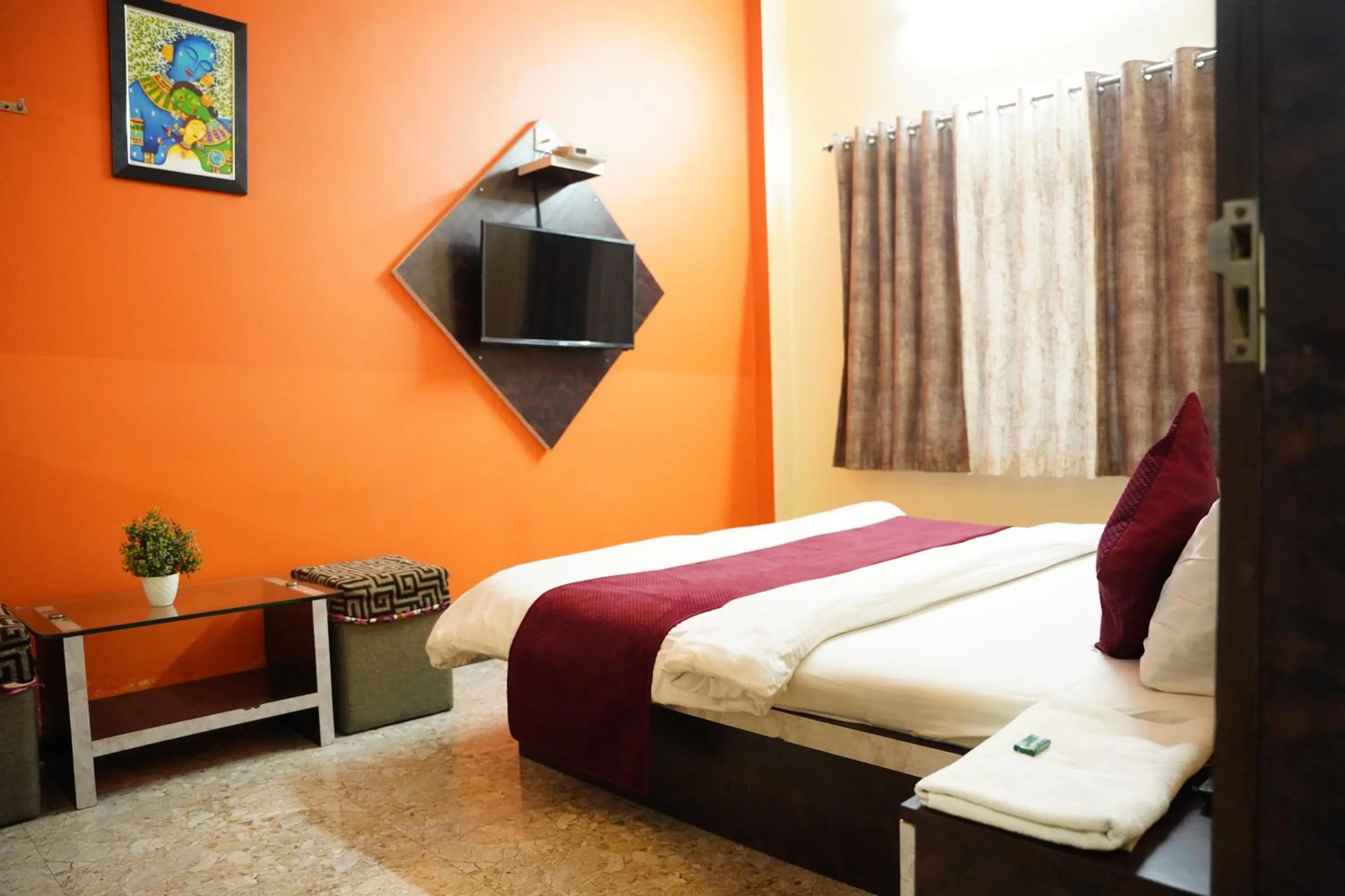 Bed in Hotel Mahishmati Palace