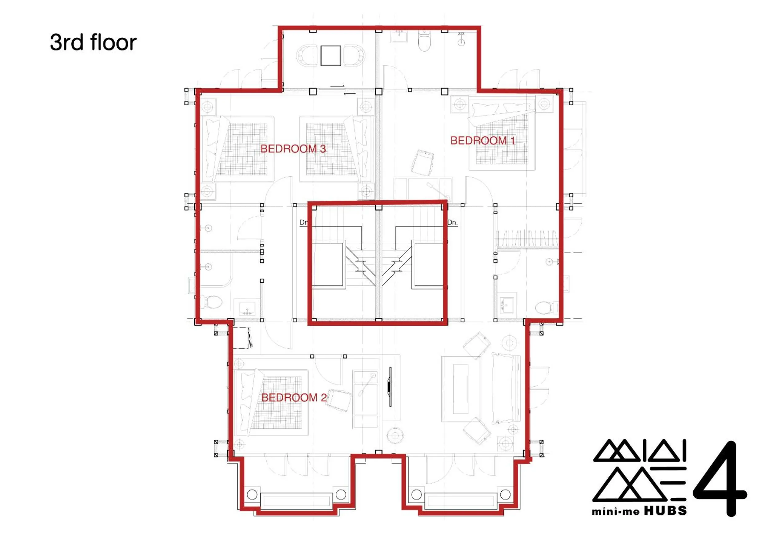 Floor plan in Mini-Me HUBS, Charm Suites & Pool in Old City