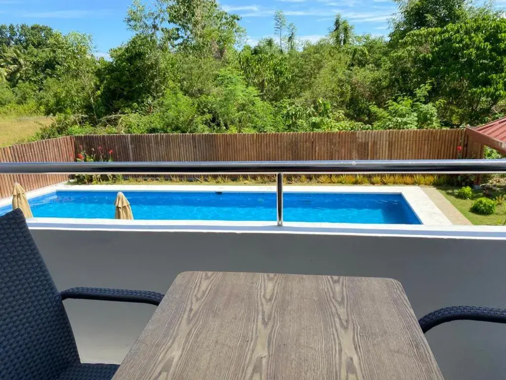 Pool view in Malipaj Apartments Pool view in Malipaj Apartments