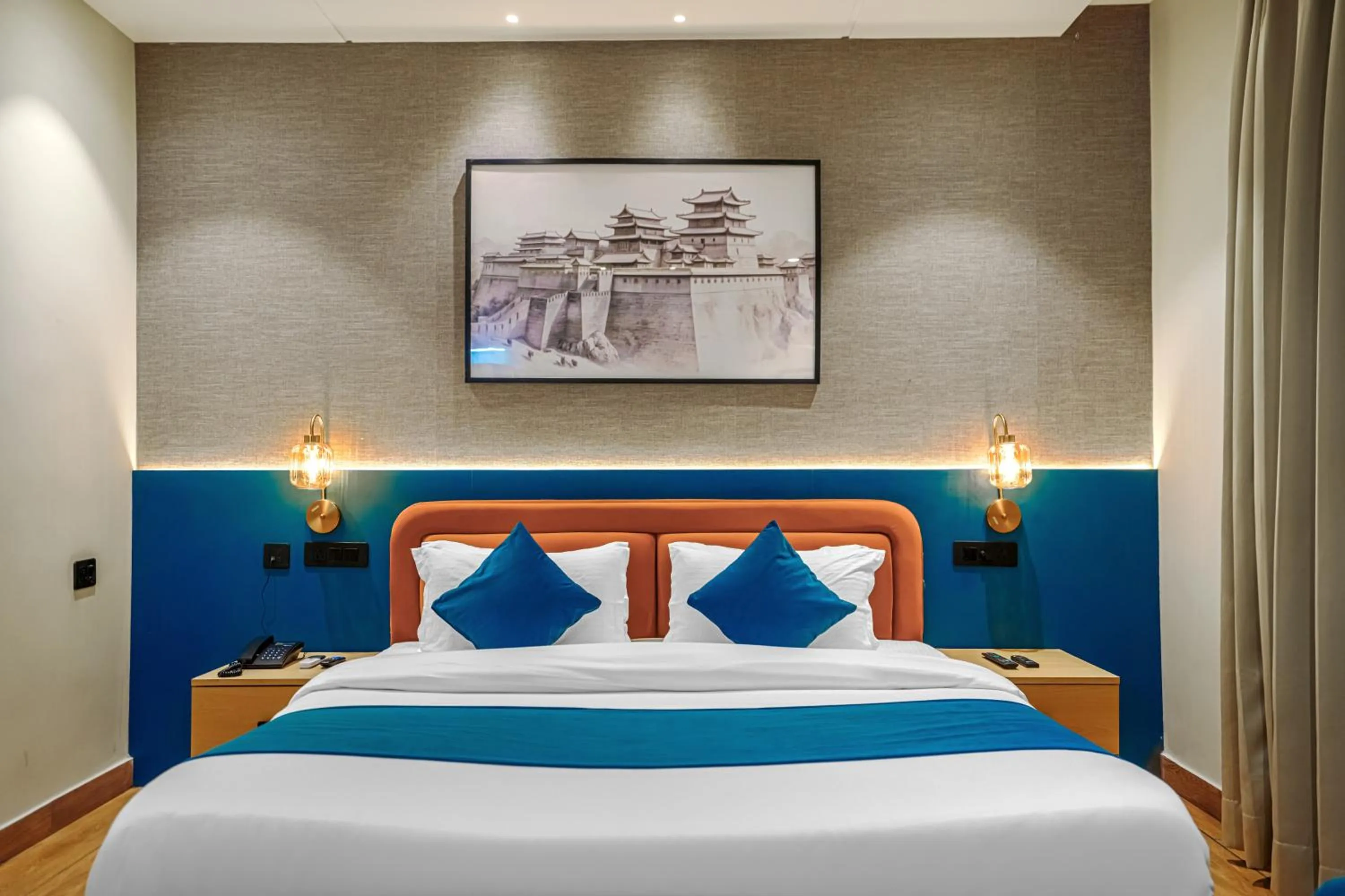 Bed in Hotel Highway Greens Near VR Punjab Mall Airport Road Mohali Chandigarh