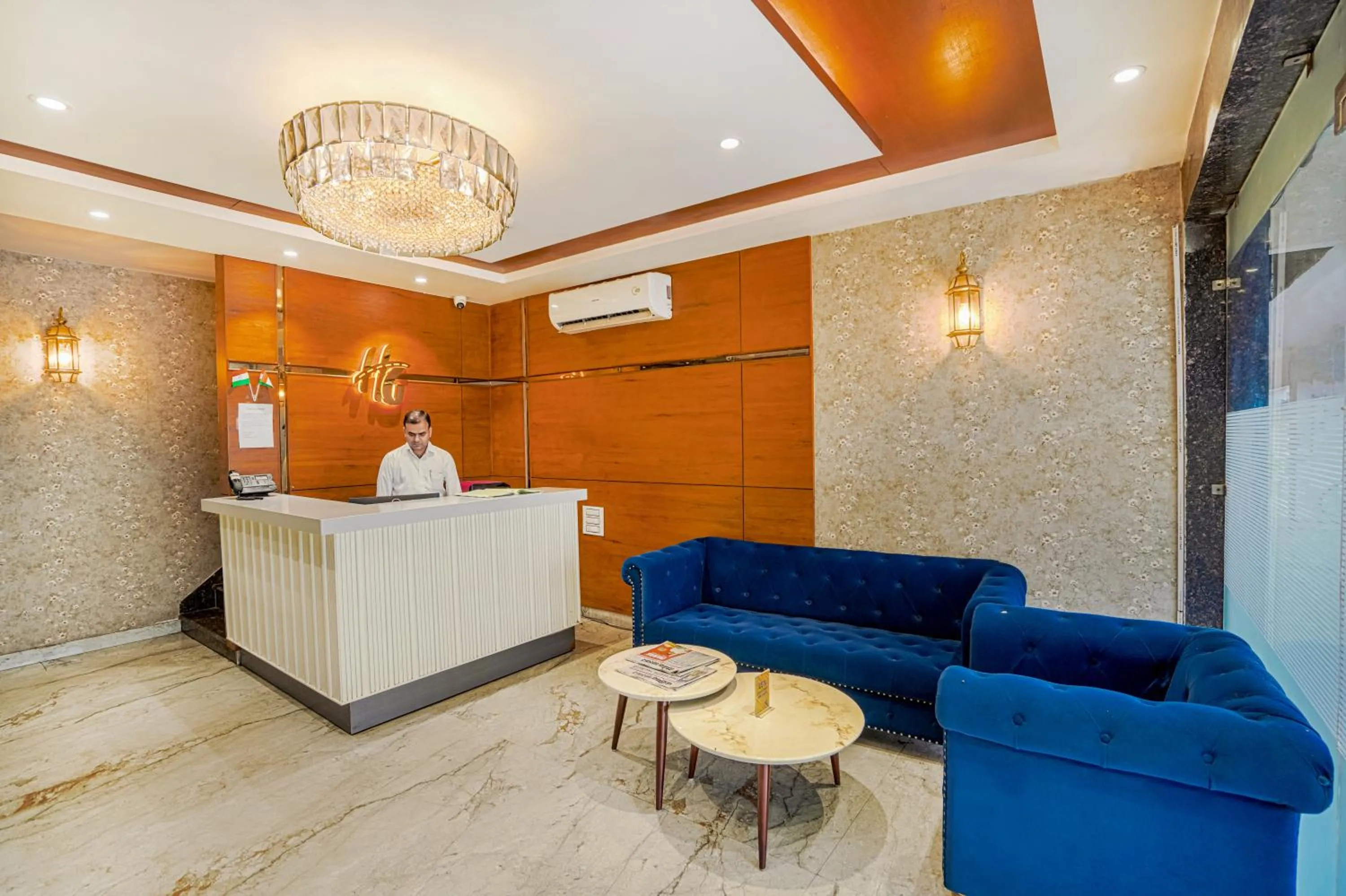 Lobby or reception in Hotel Highway Greens Near VR Punjab Mall Airport Road Mohali Chandigarh