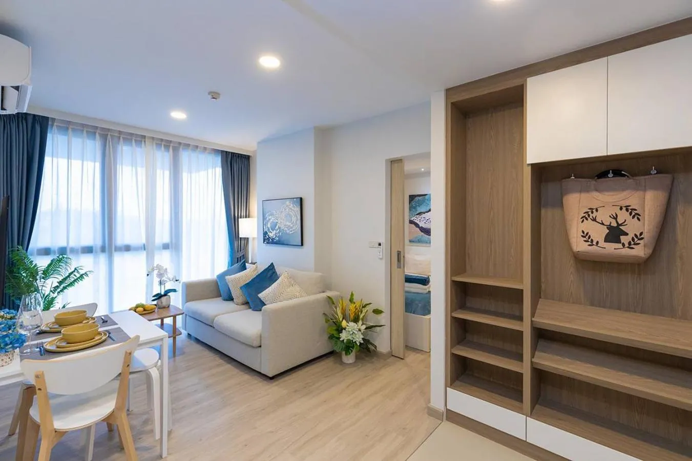 Living room in Laguna Skypark by My Home Phuket