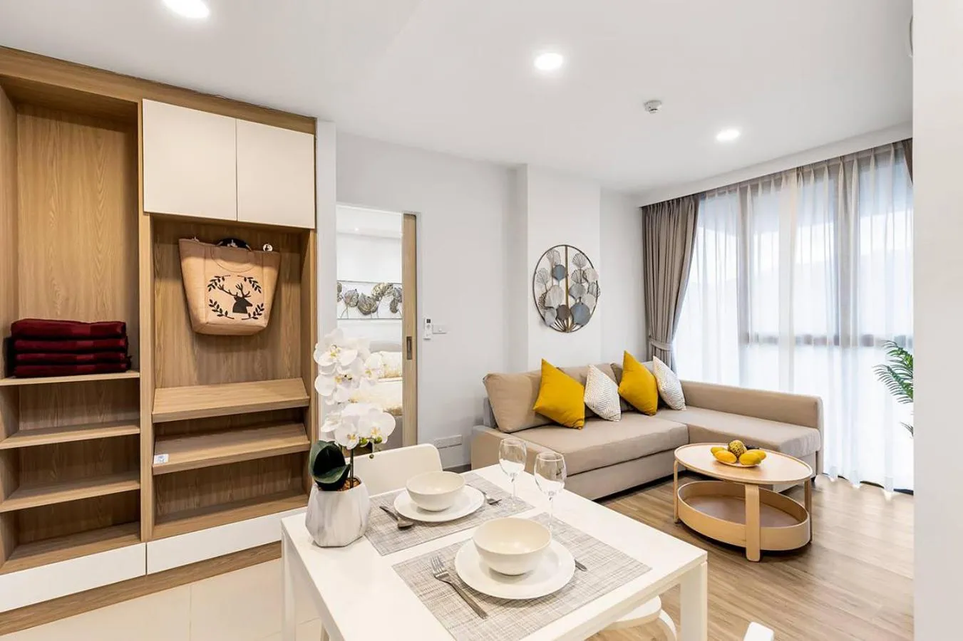 Living room in Laguna Skypark by My Home Phuket
