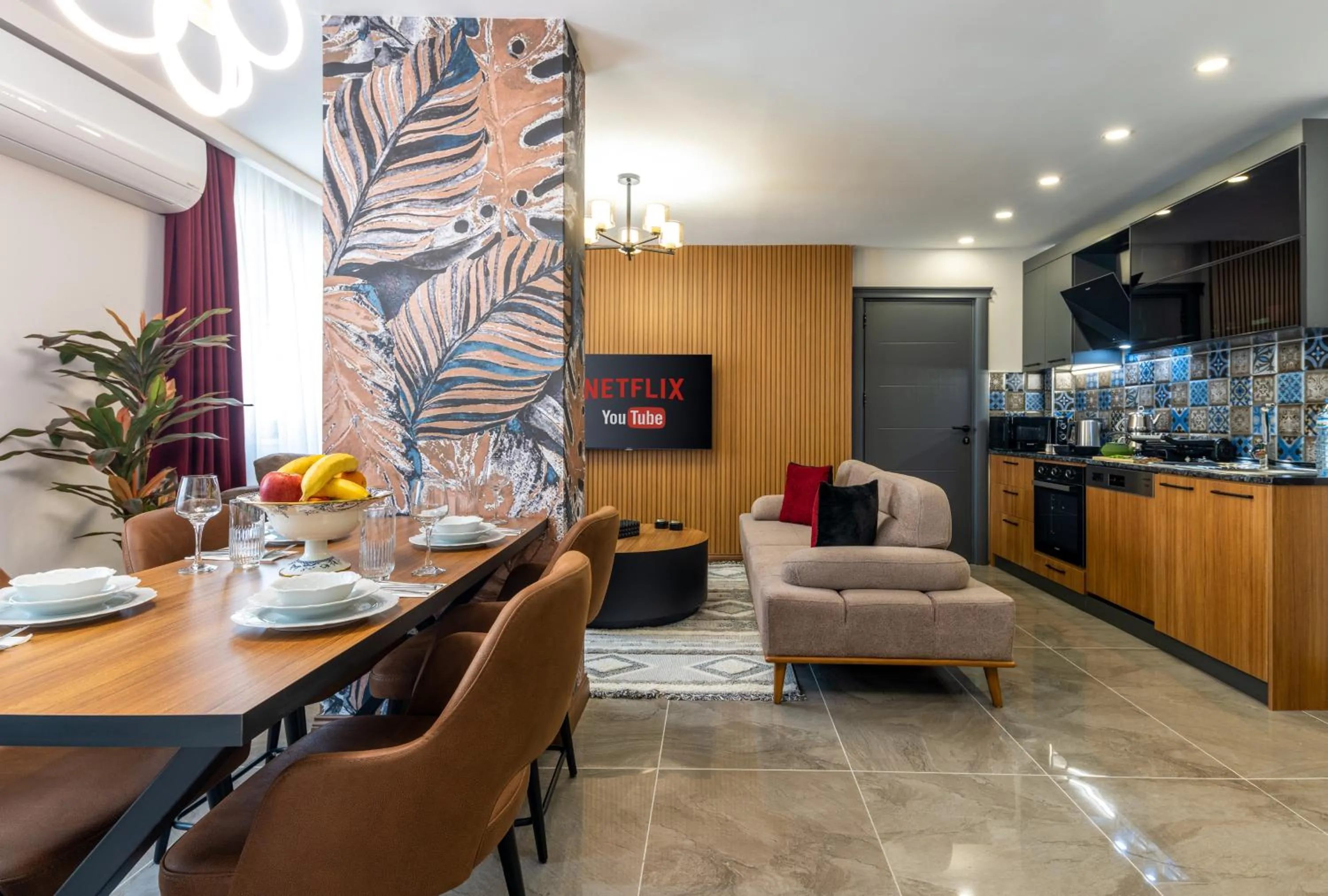 Kitchen or kitchenette in Baymari Suites Design Florya