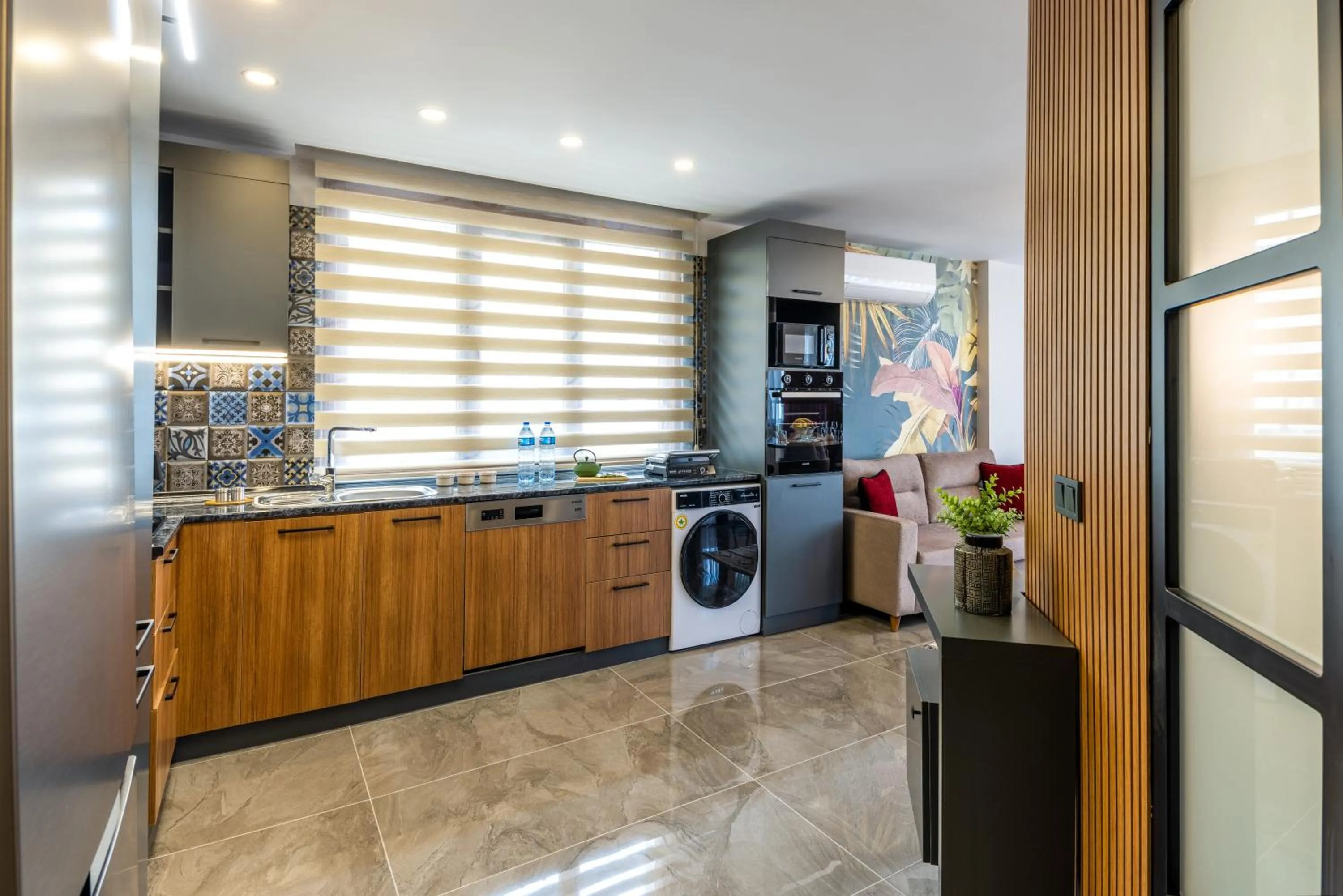 Kitchen or kitchenette in Baymari Suites Design Florya