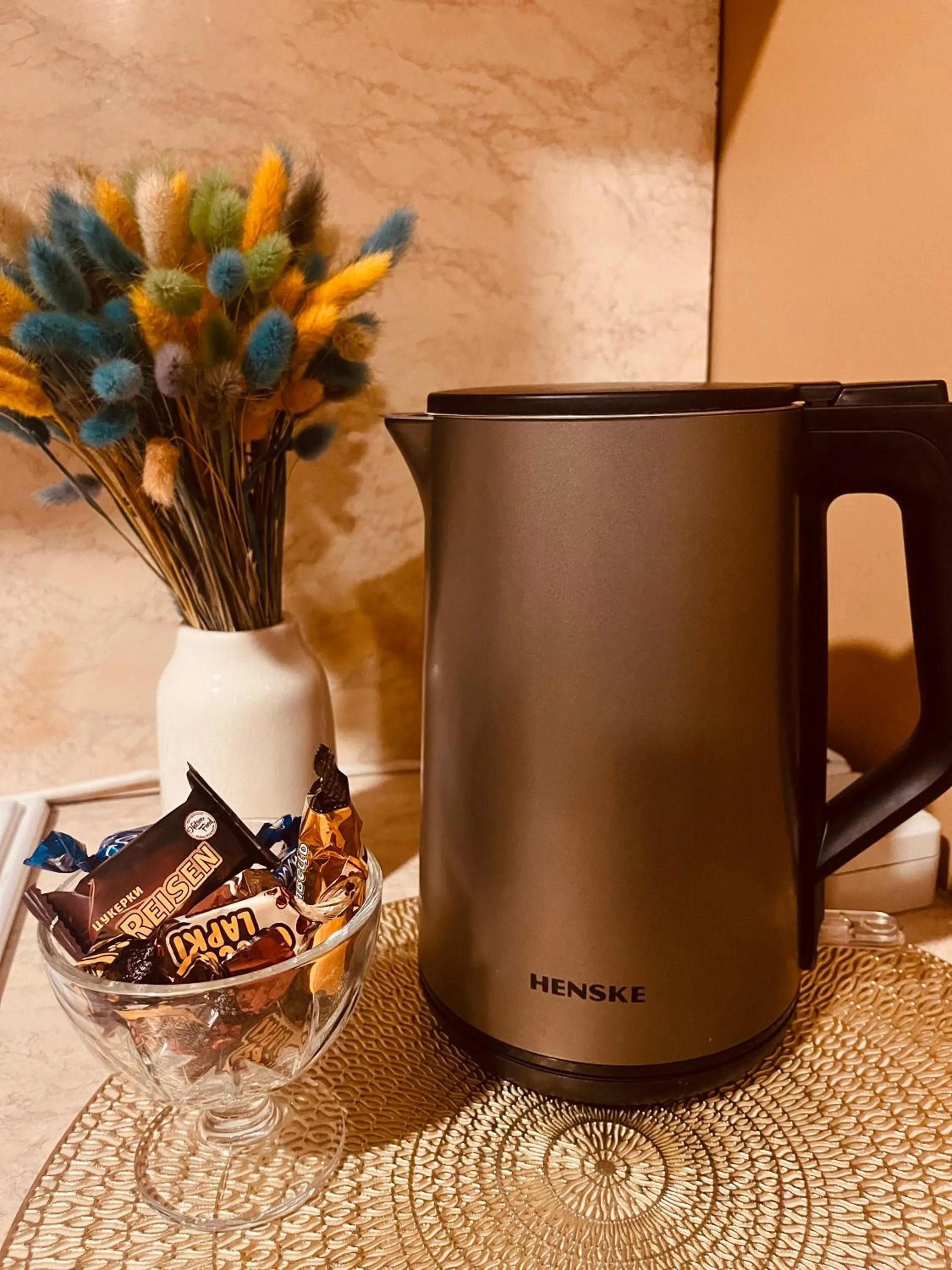 Coffee/tea facilities in Unique Mailo cottage